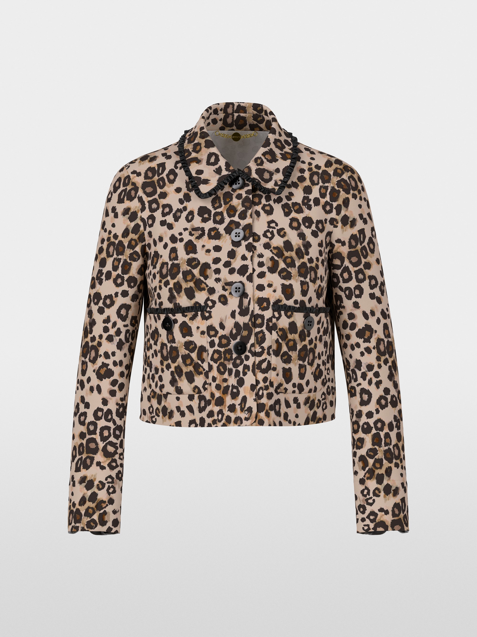 Veste courte imprimé léopard