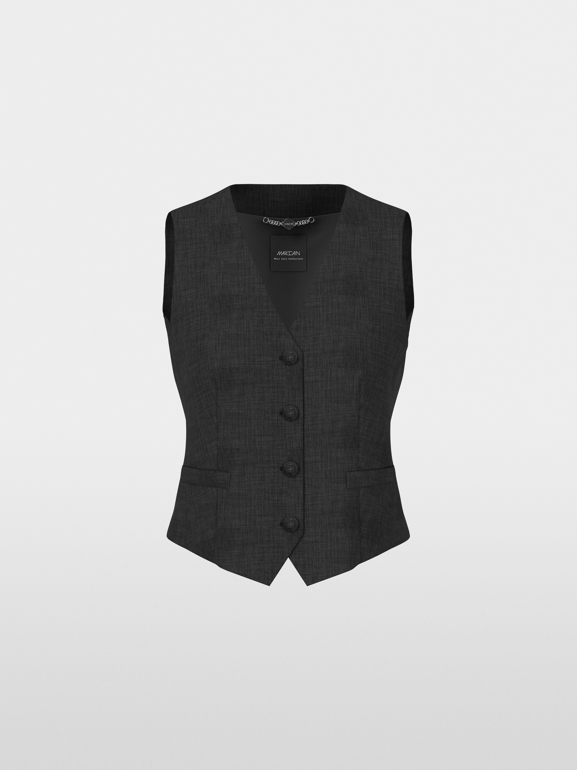 Getailleerd vest met smalle riem