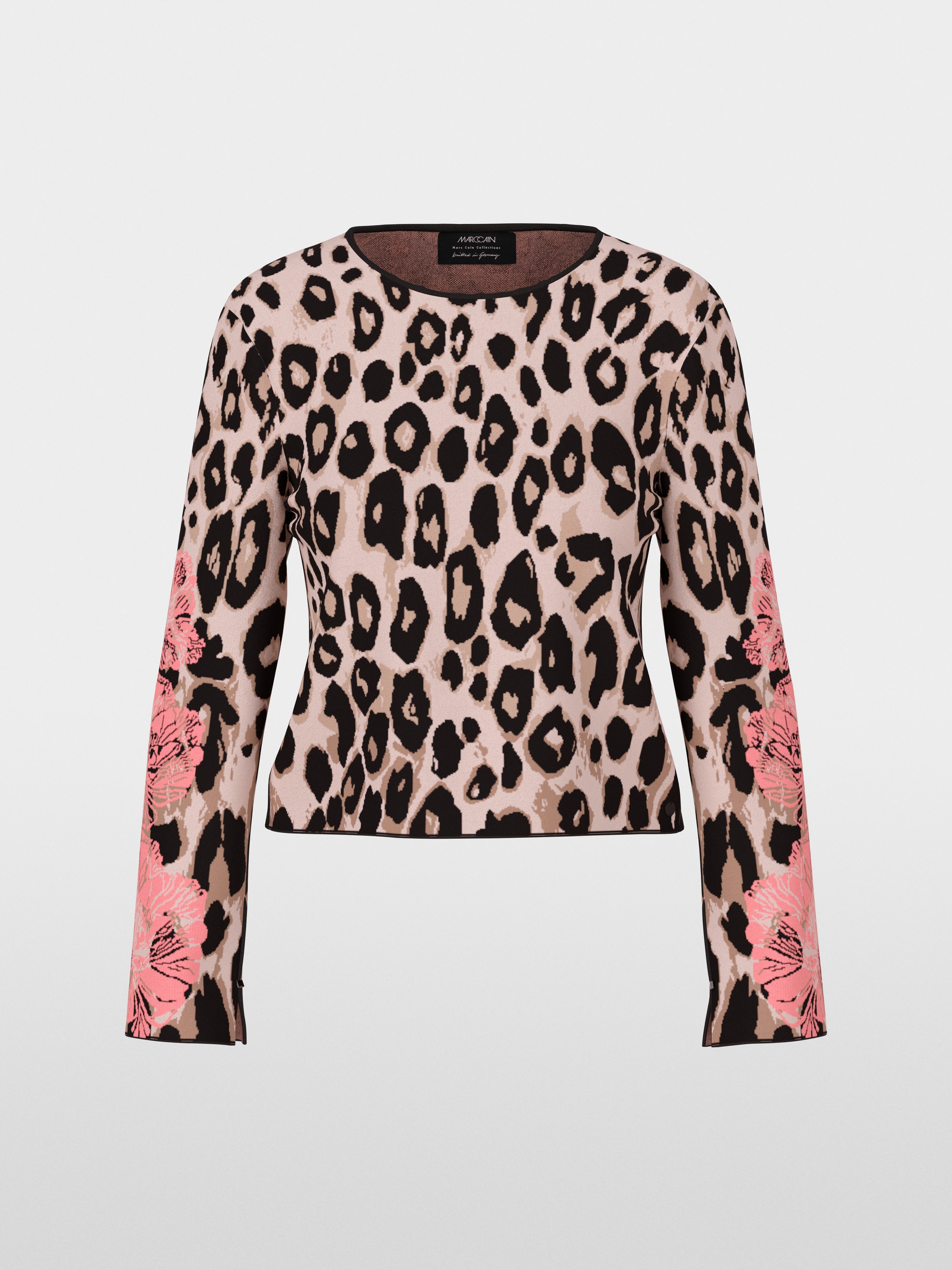 Bloementrui met luipaardprint Knitted in Germany