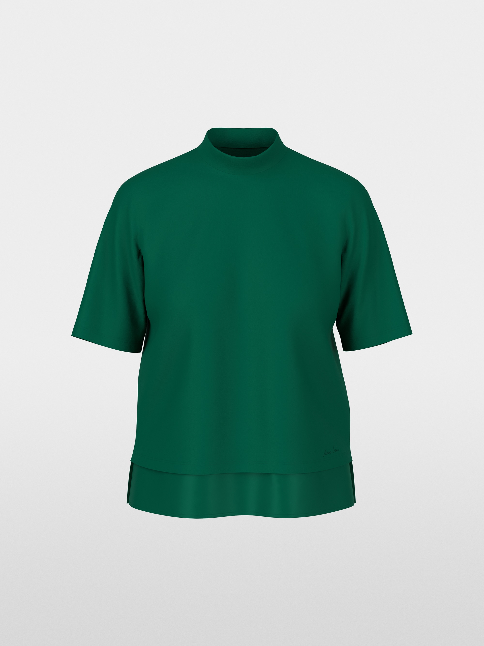 Shirt mit Seidenbesatz