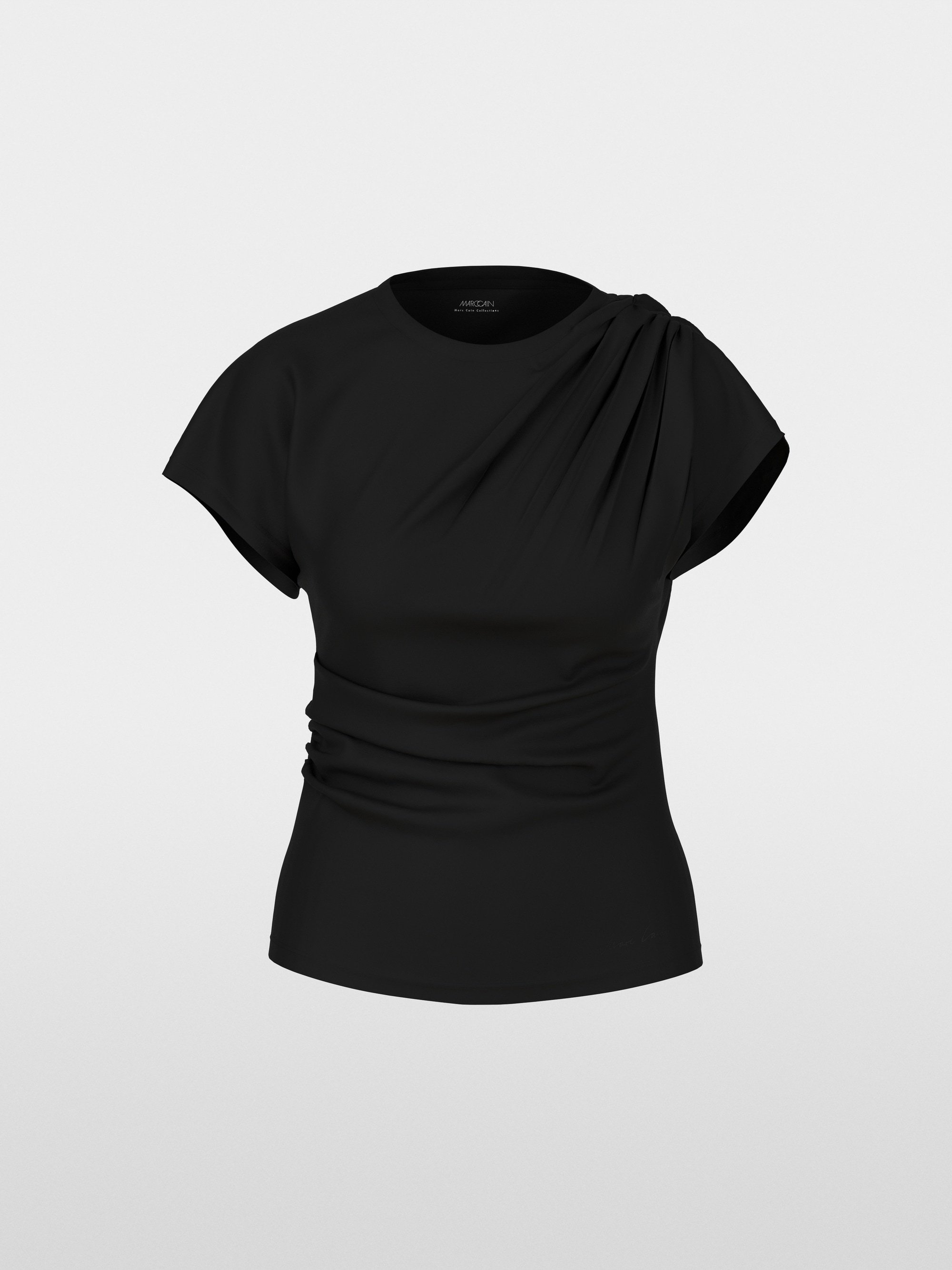 T-shirt met draperieën