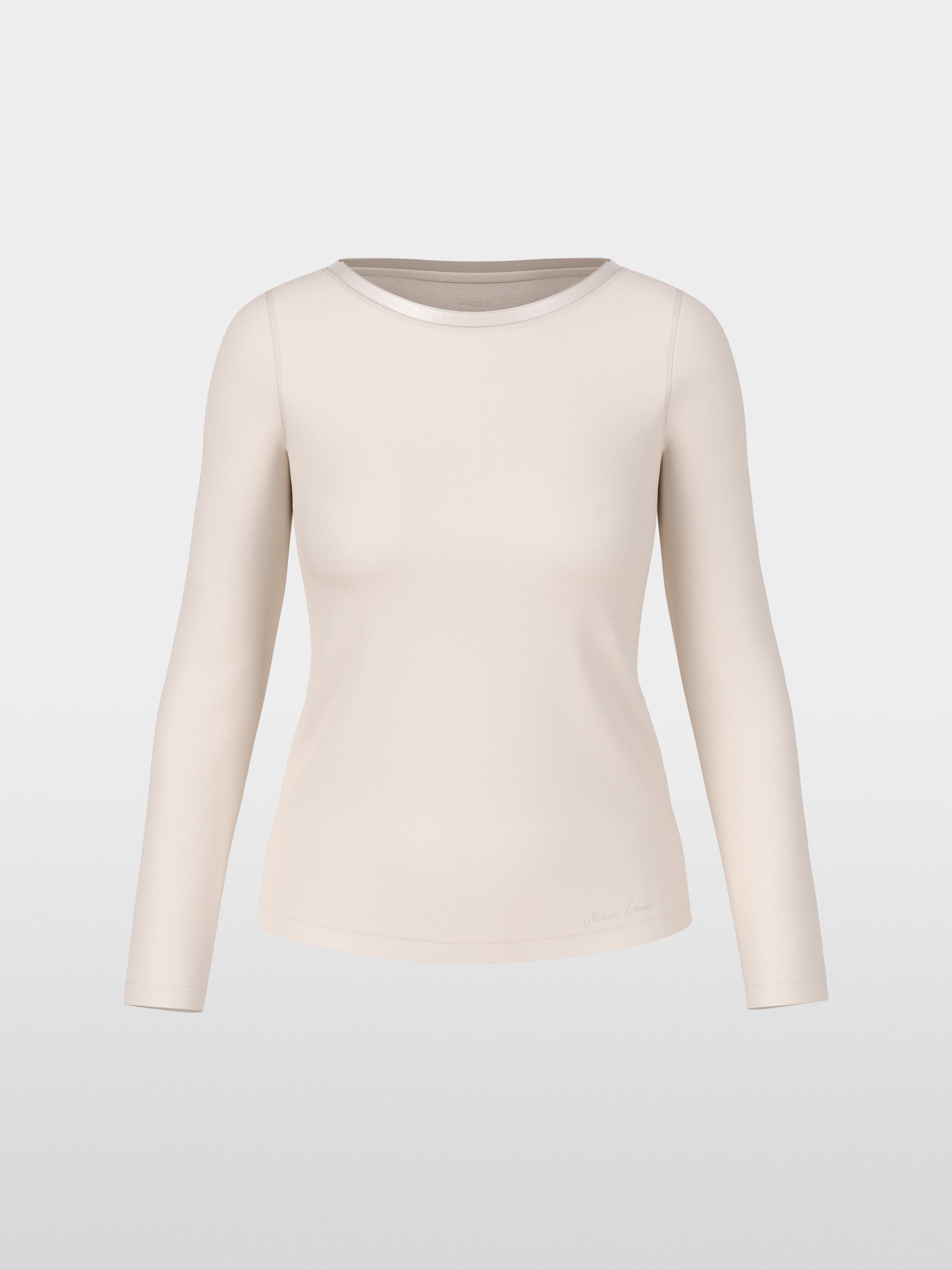 Longsleeve mit Seidenblende