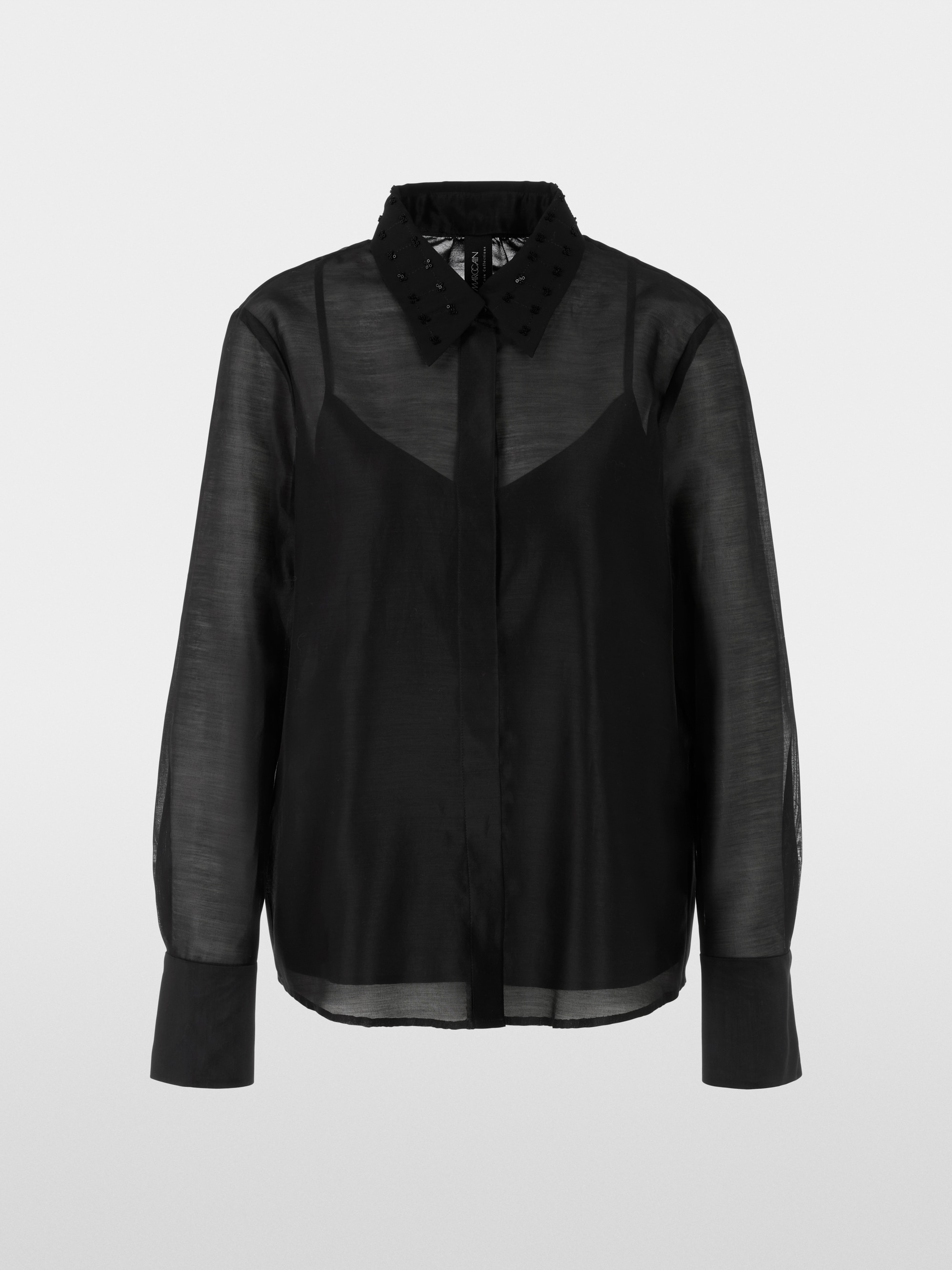 Organza blouse with embroidery