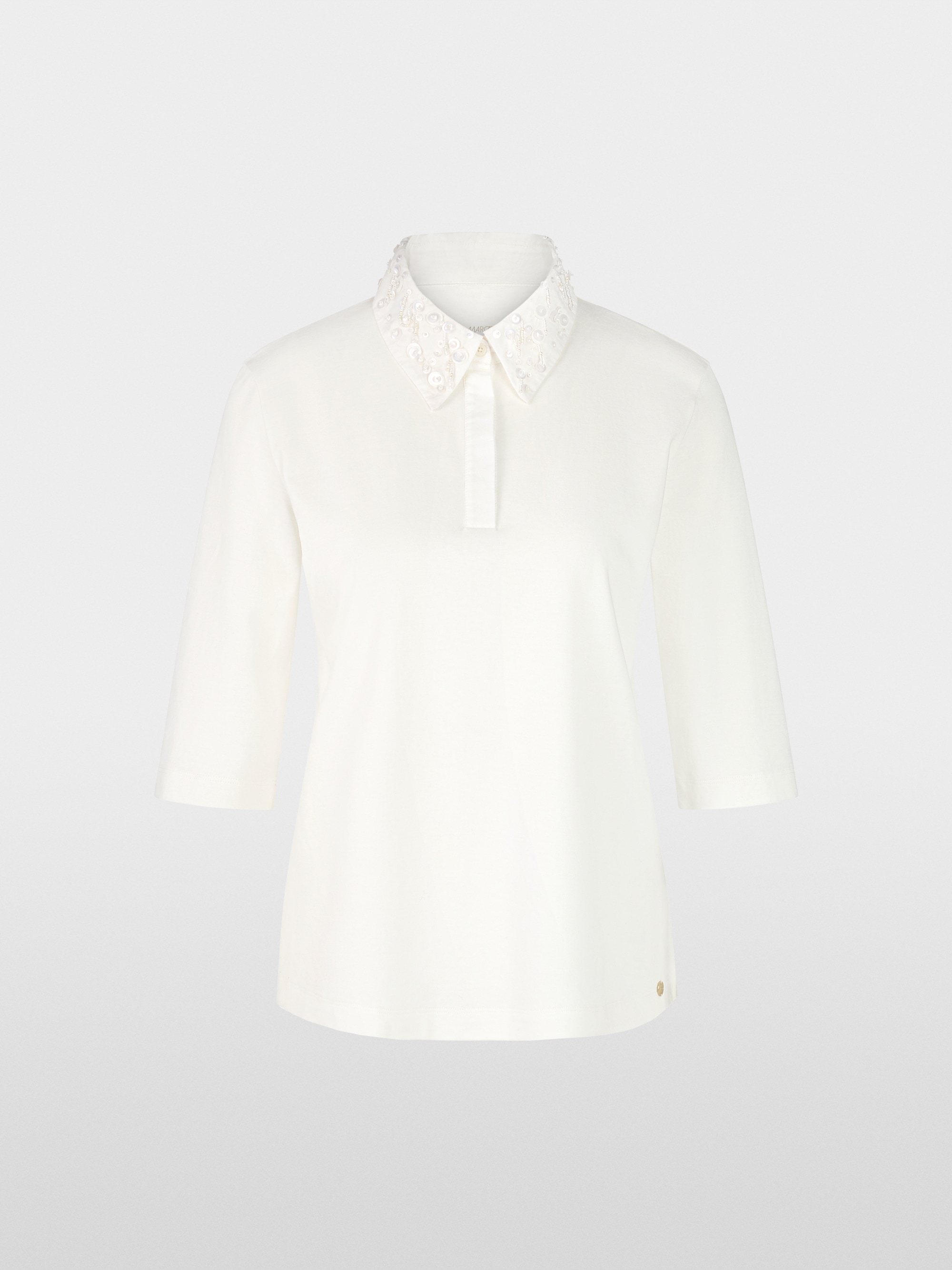 Poloshirt met sierkralen