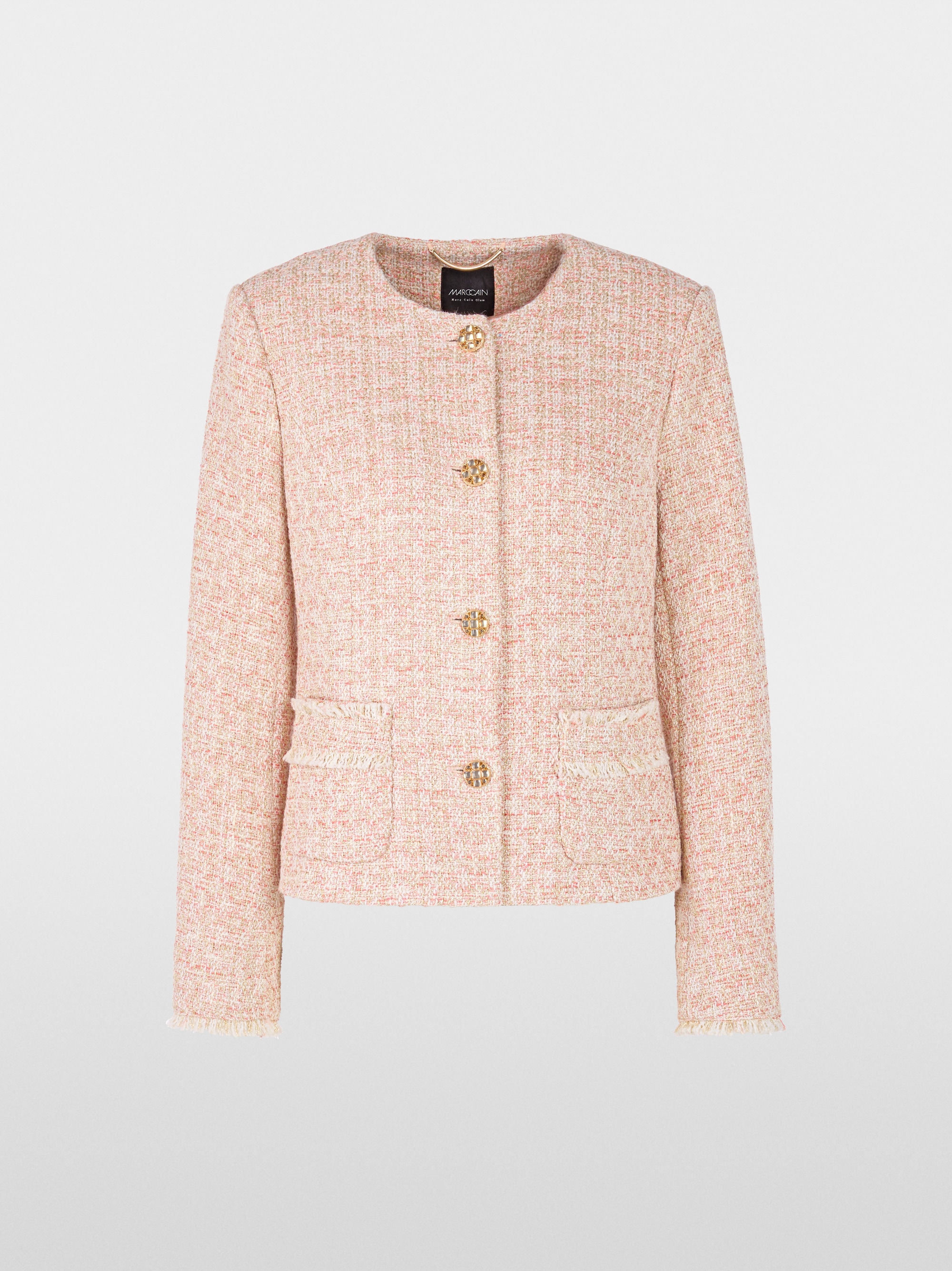 Schimmernde Bouclé Jacke