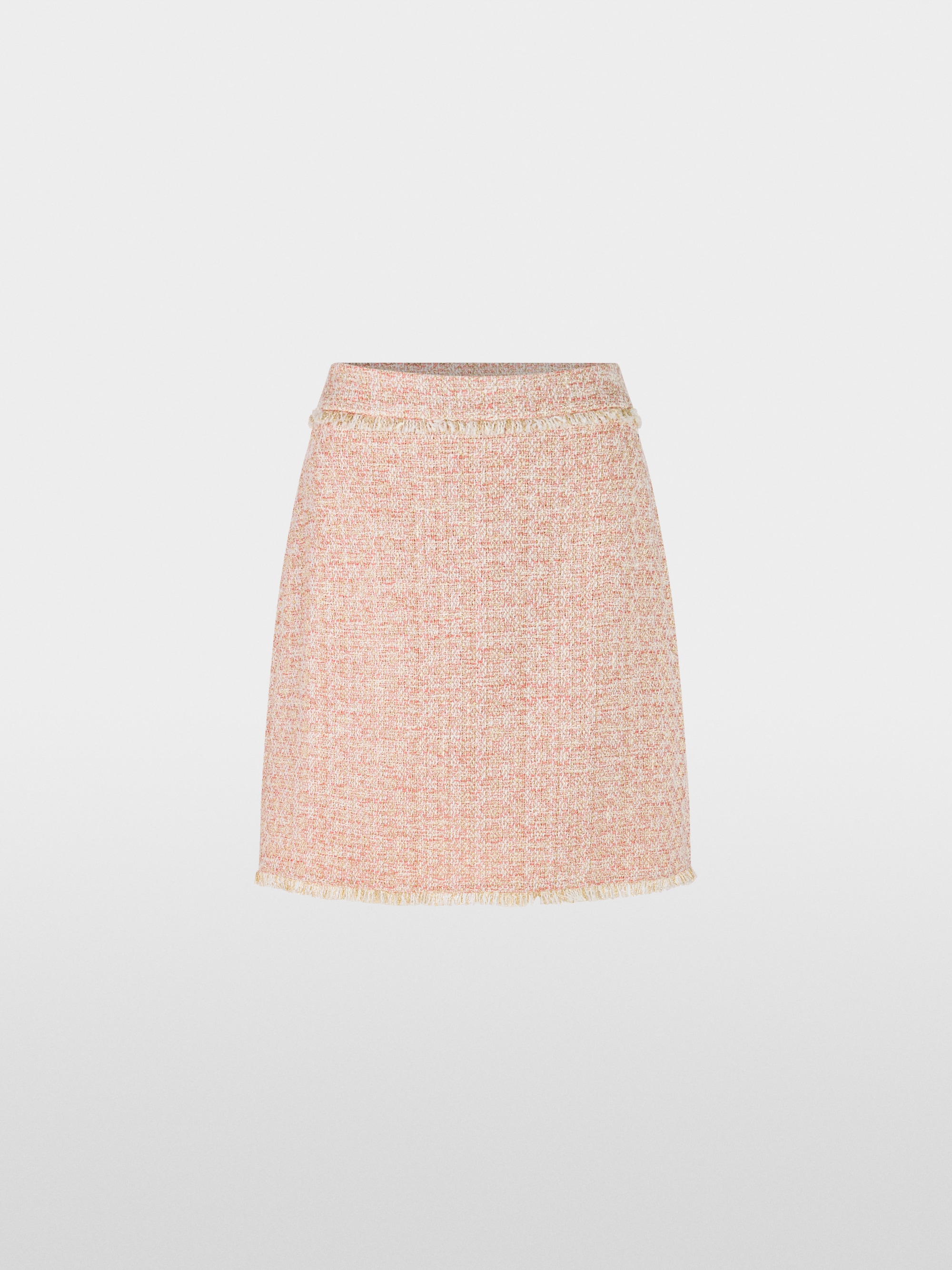 Bouclé rok met franjes