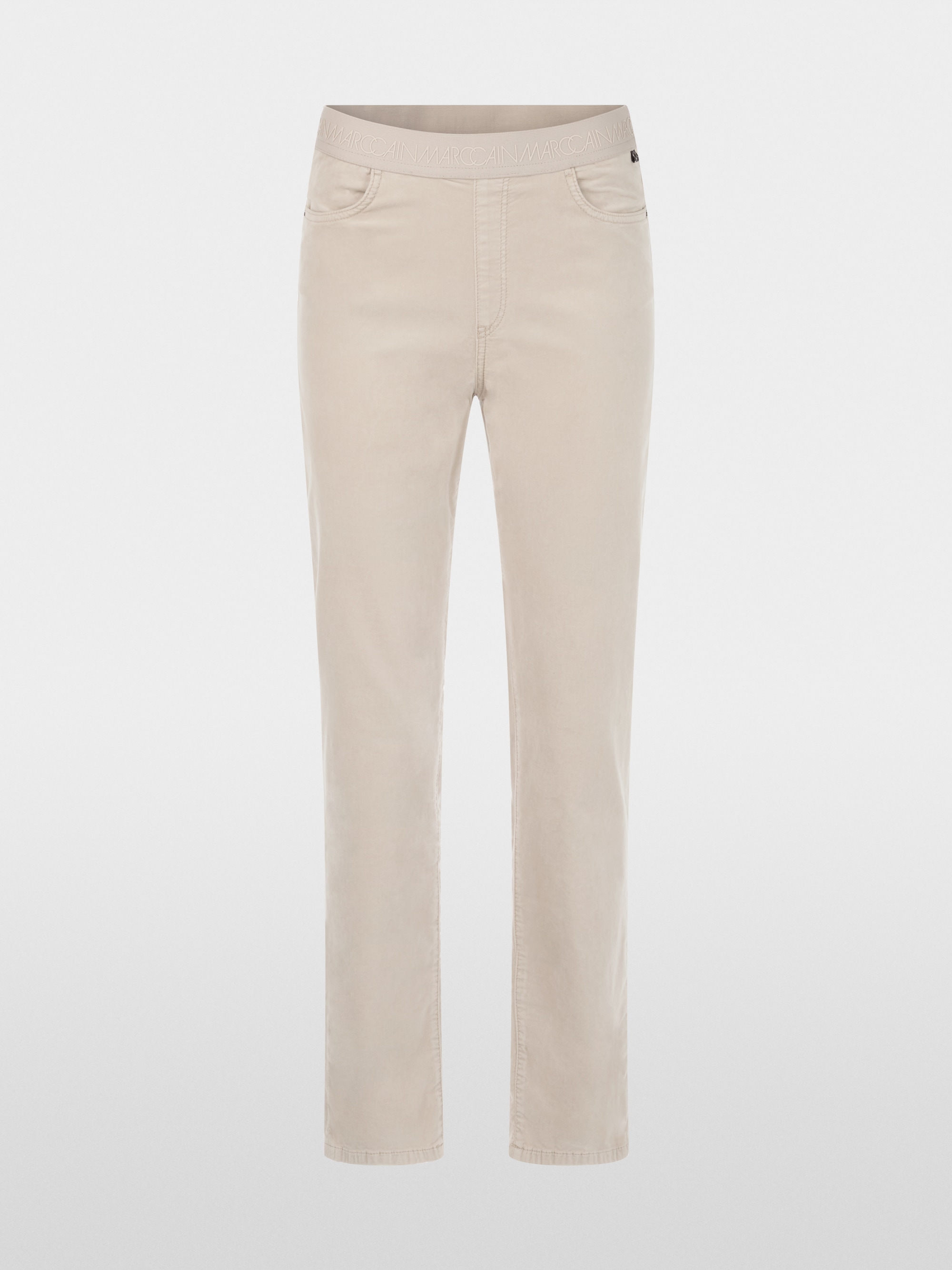 SIENA slim fit velvet pull-on trousers