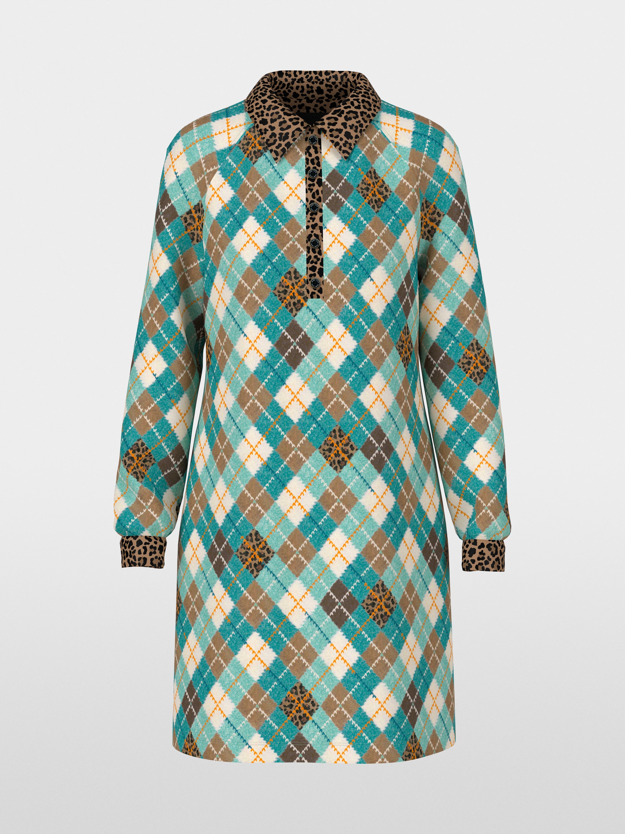 Robe à motif argyle en jersey scuba