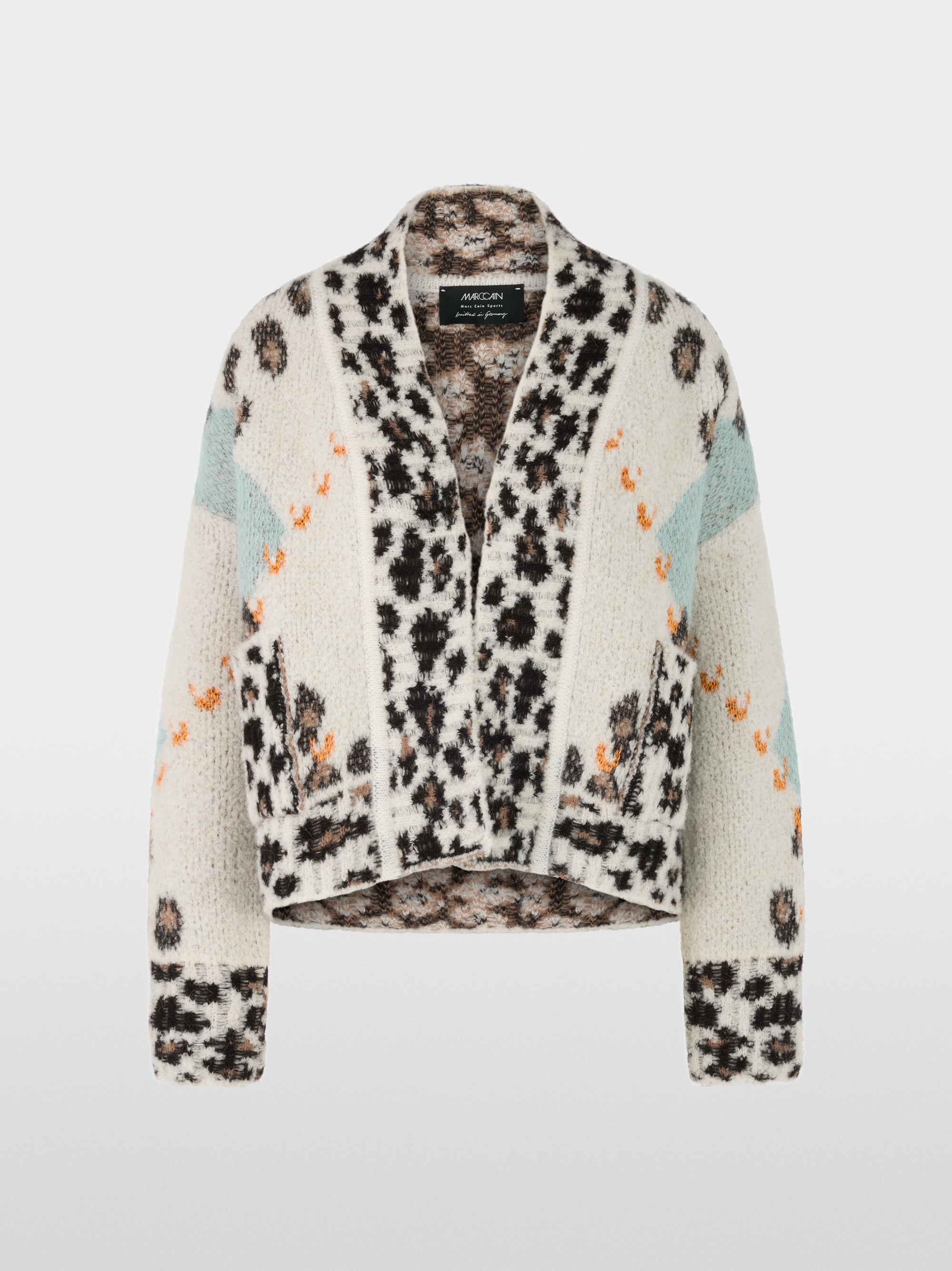 Cardigan ouvert – « Knitted in Germany »