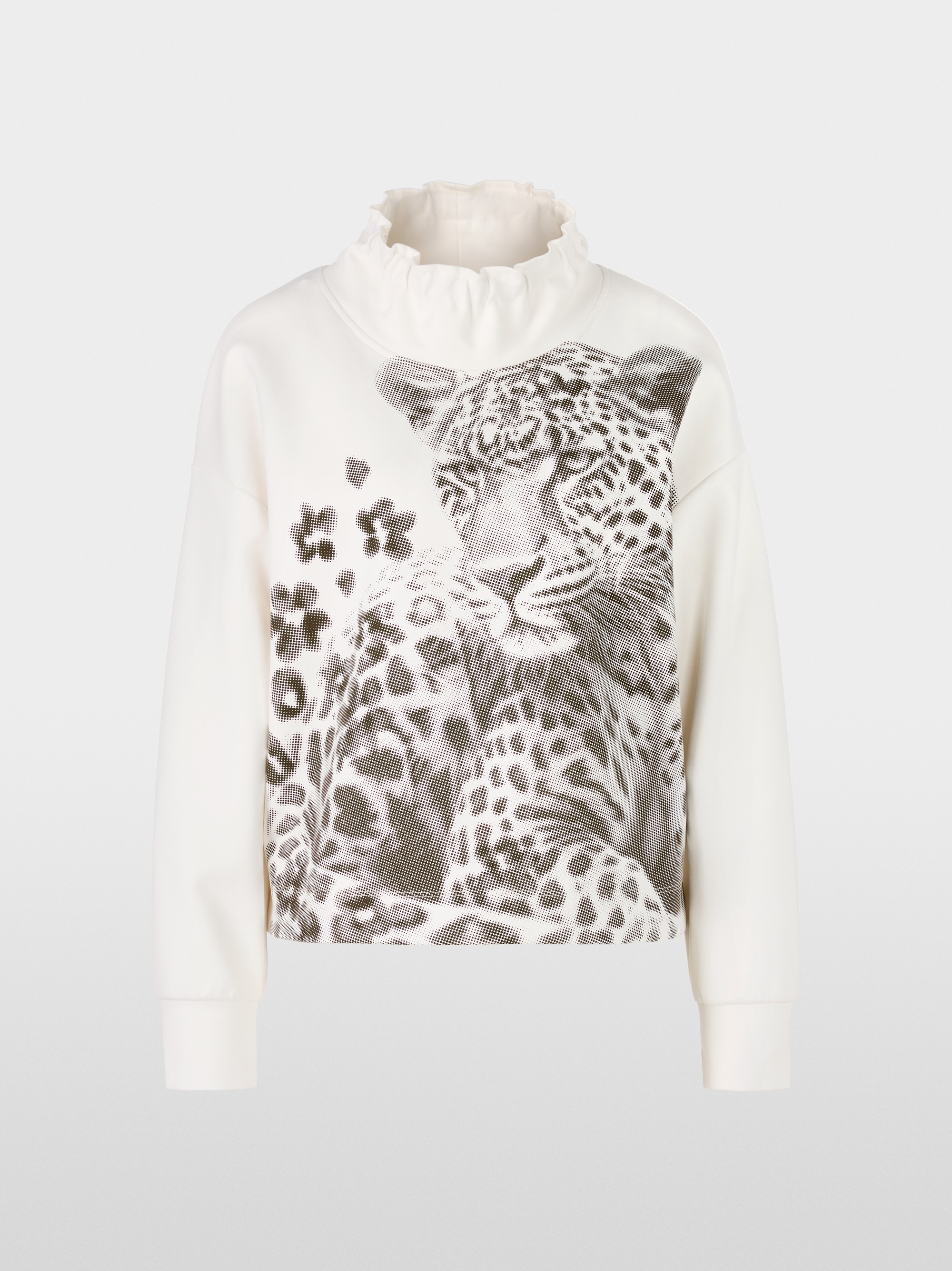 Pull en jersey à motif léopard