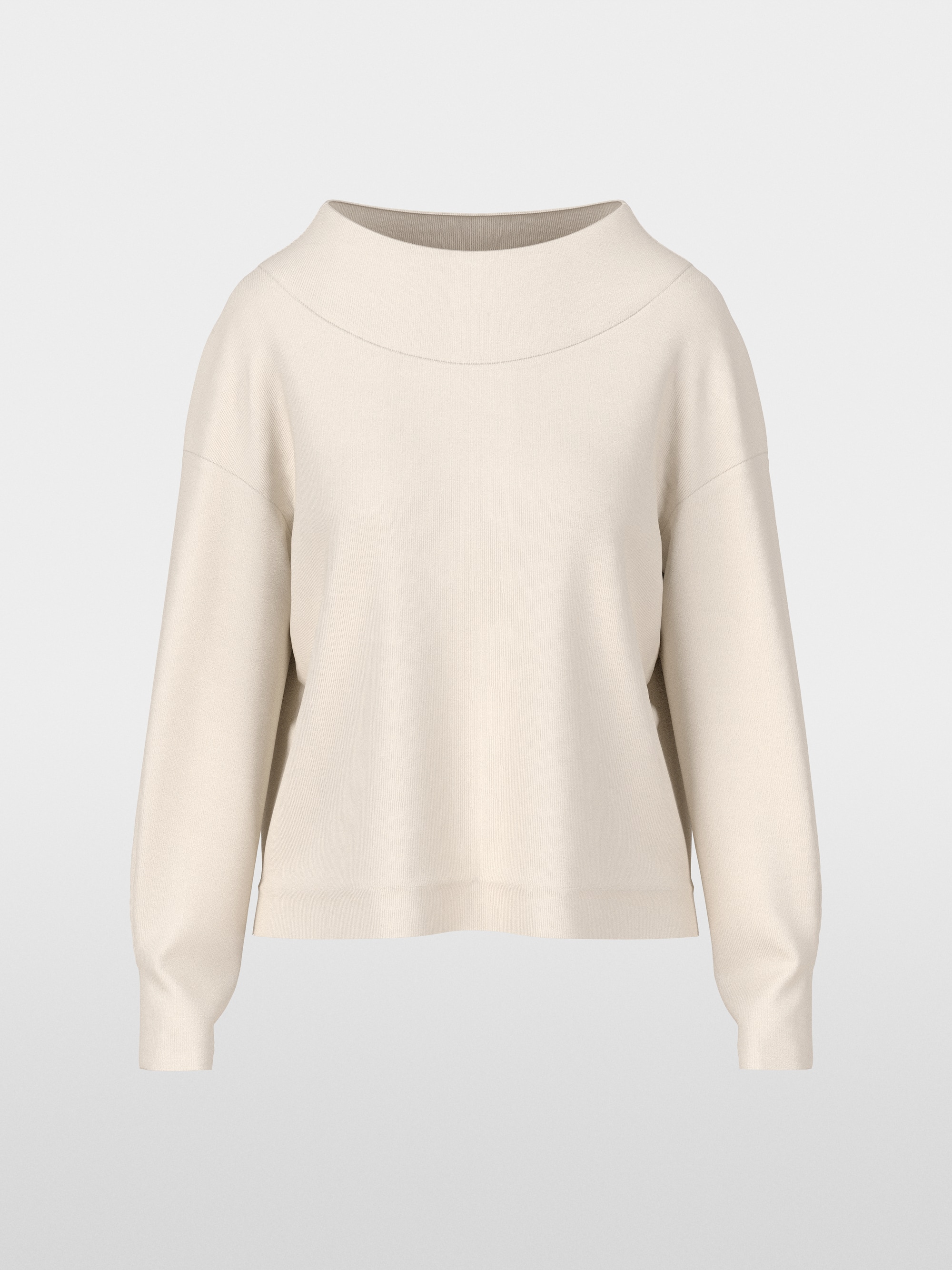 Long-sleeved shirt with boat neck