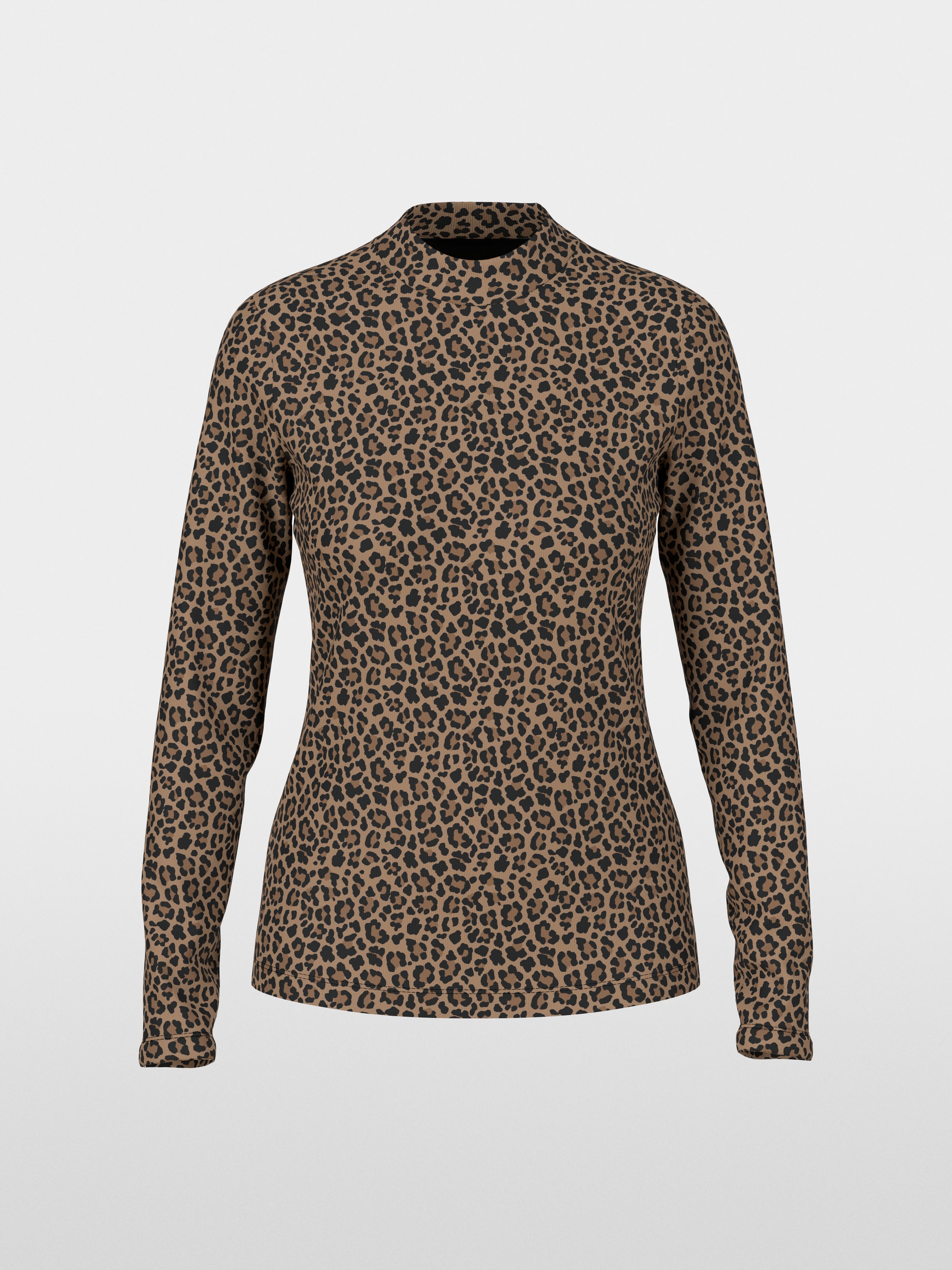 Leopard print long-sleeved shirt