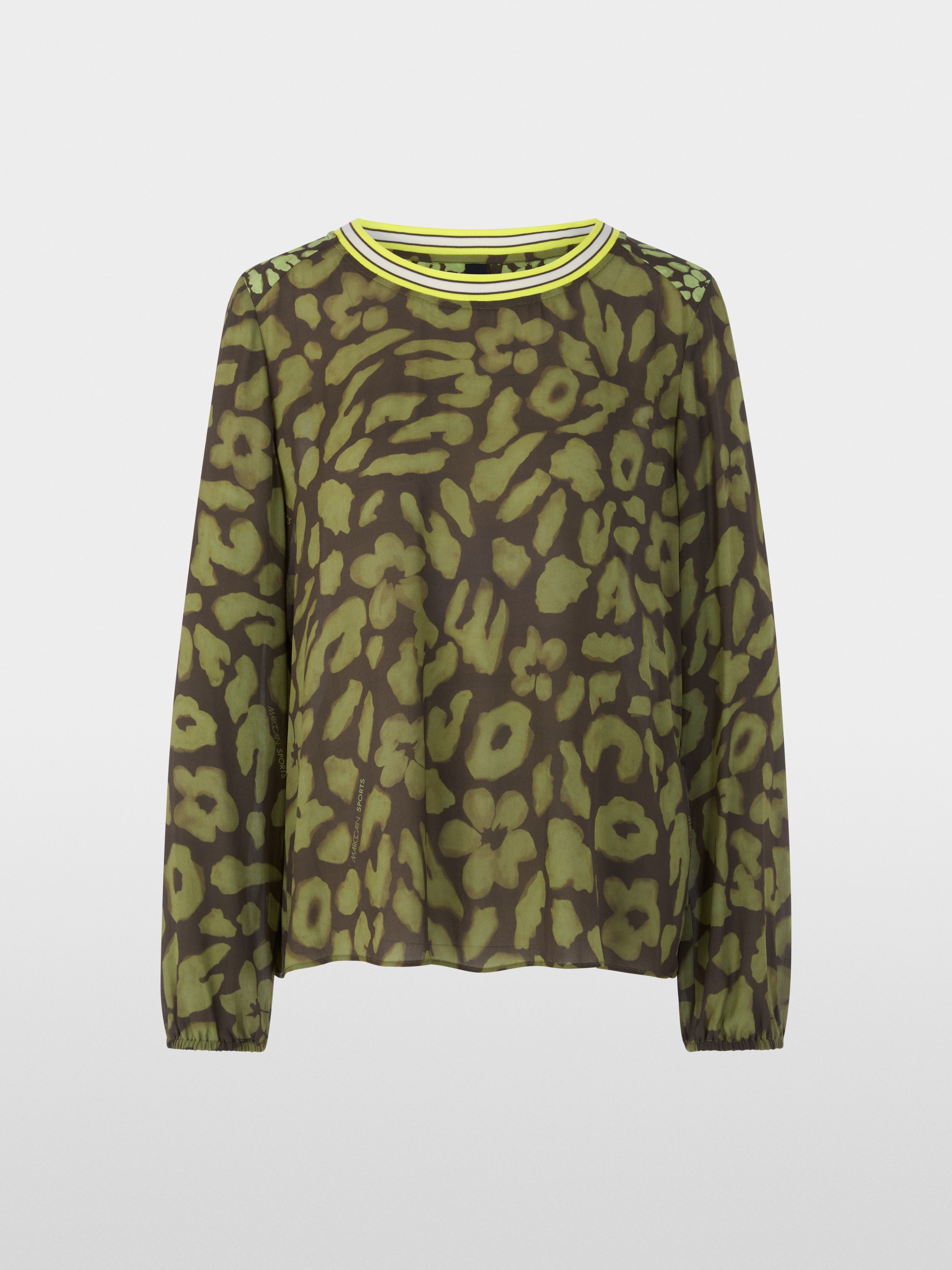 Slip-on blouse met luipaardprint