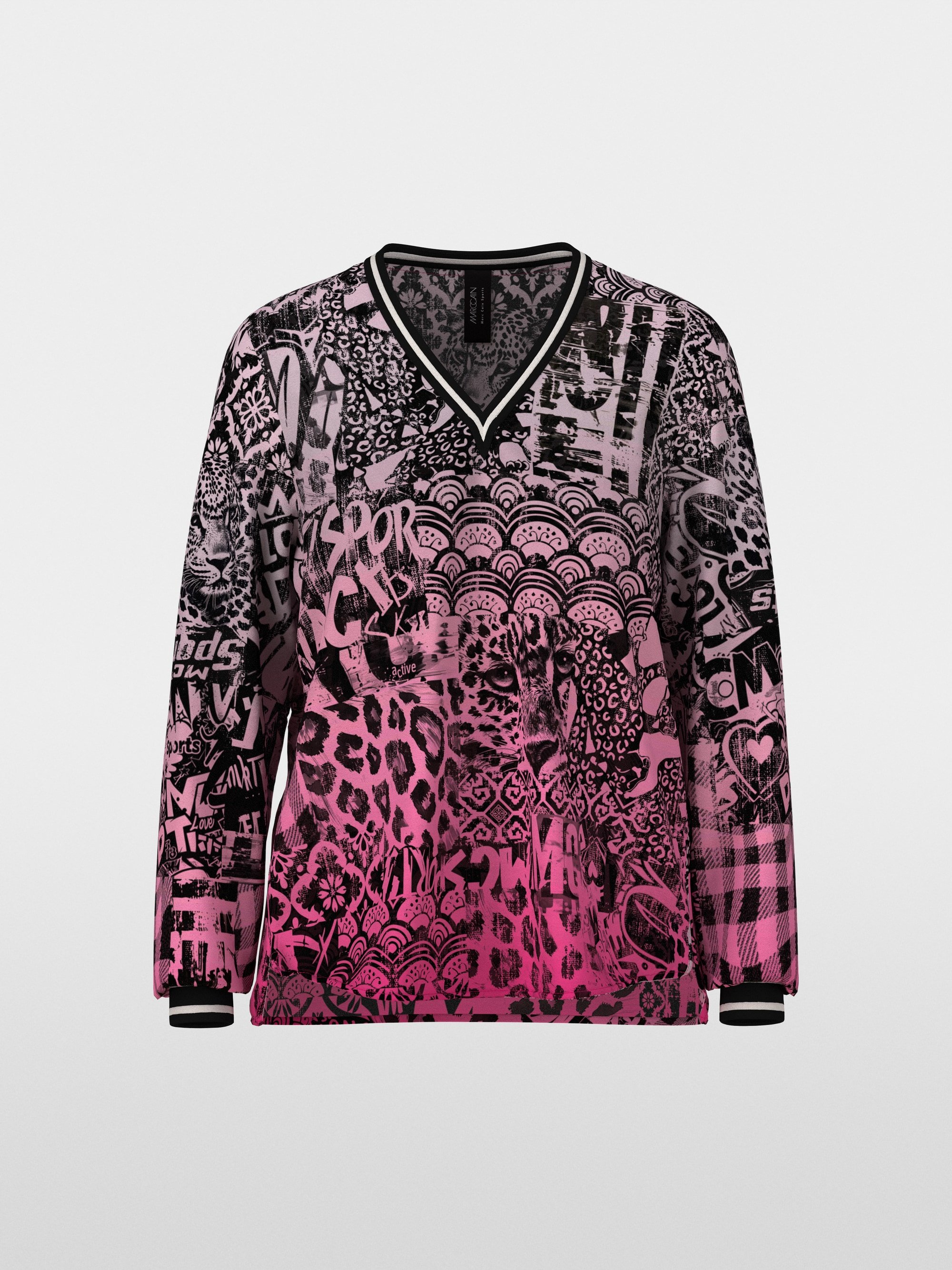 Losvallende blouse met print