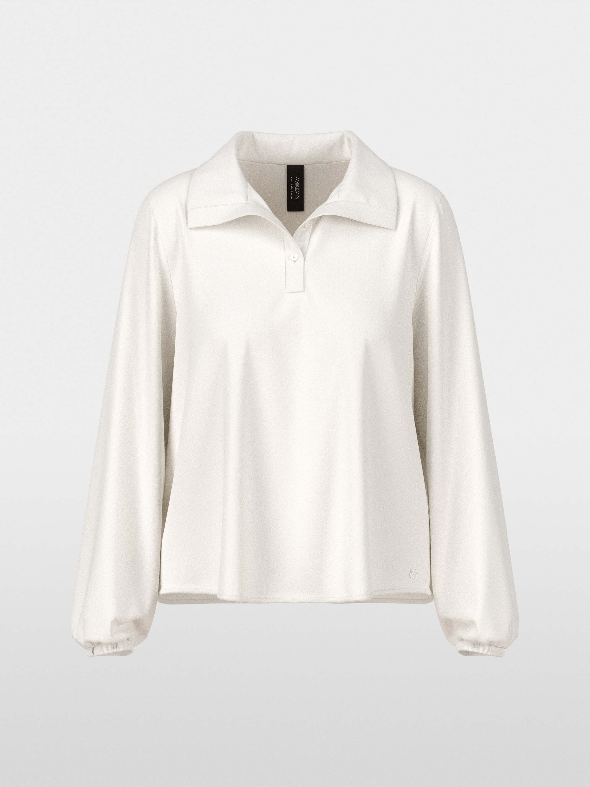 Flowing tunic blouse with collar