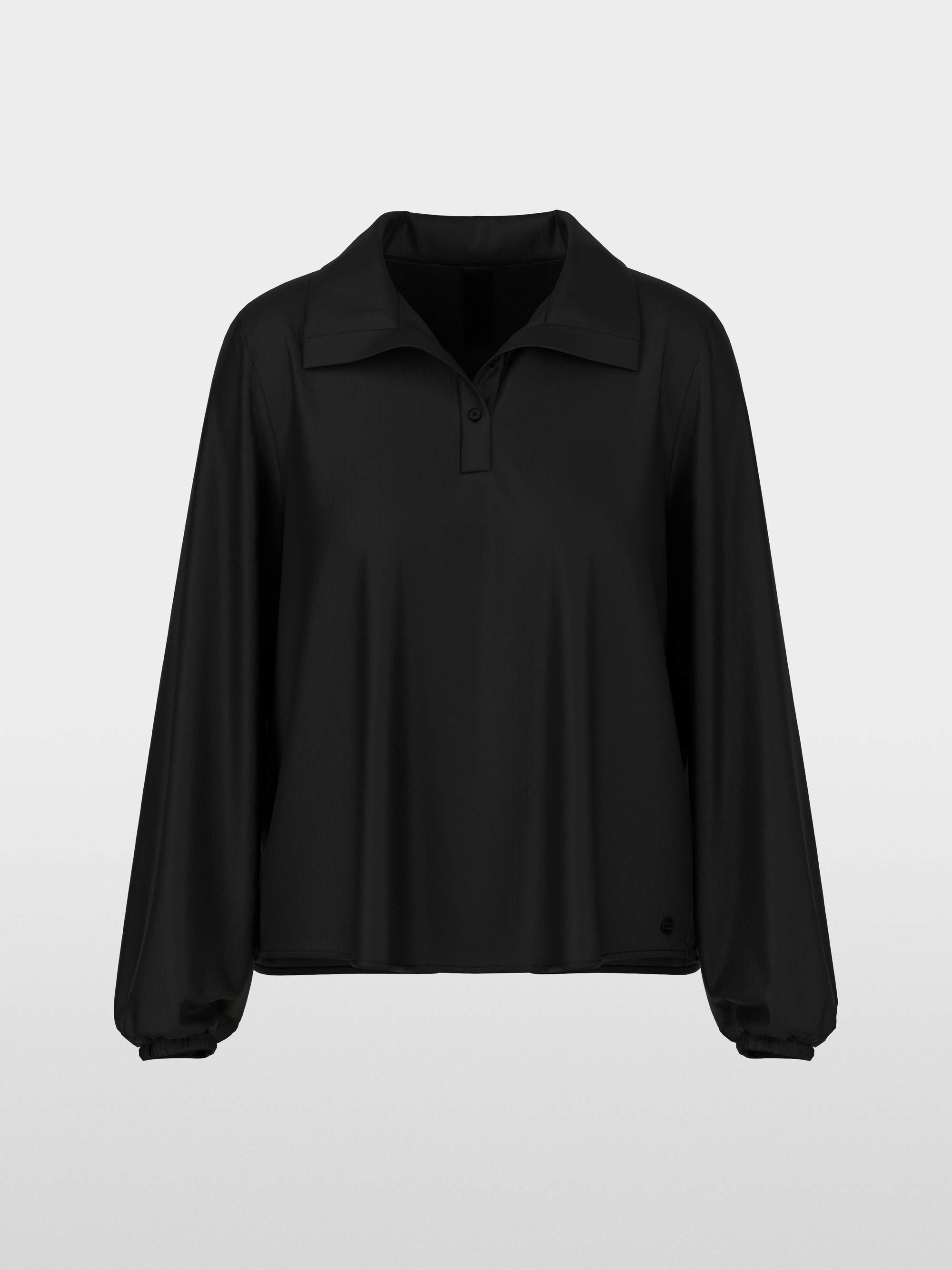 Flowing tunic blouse with collar