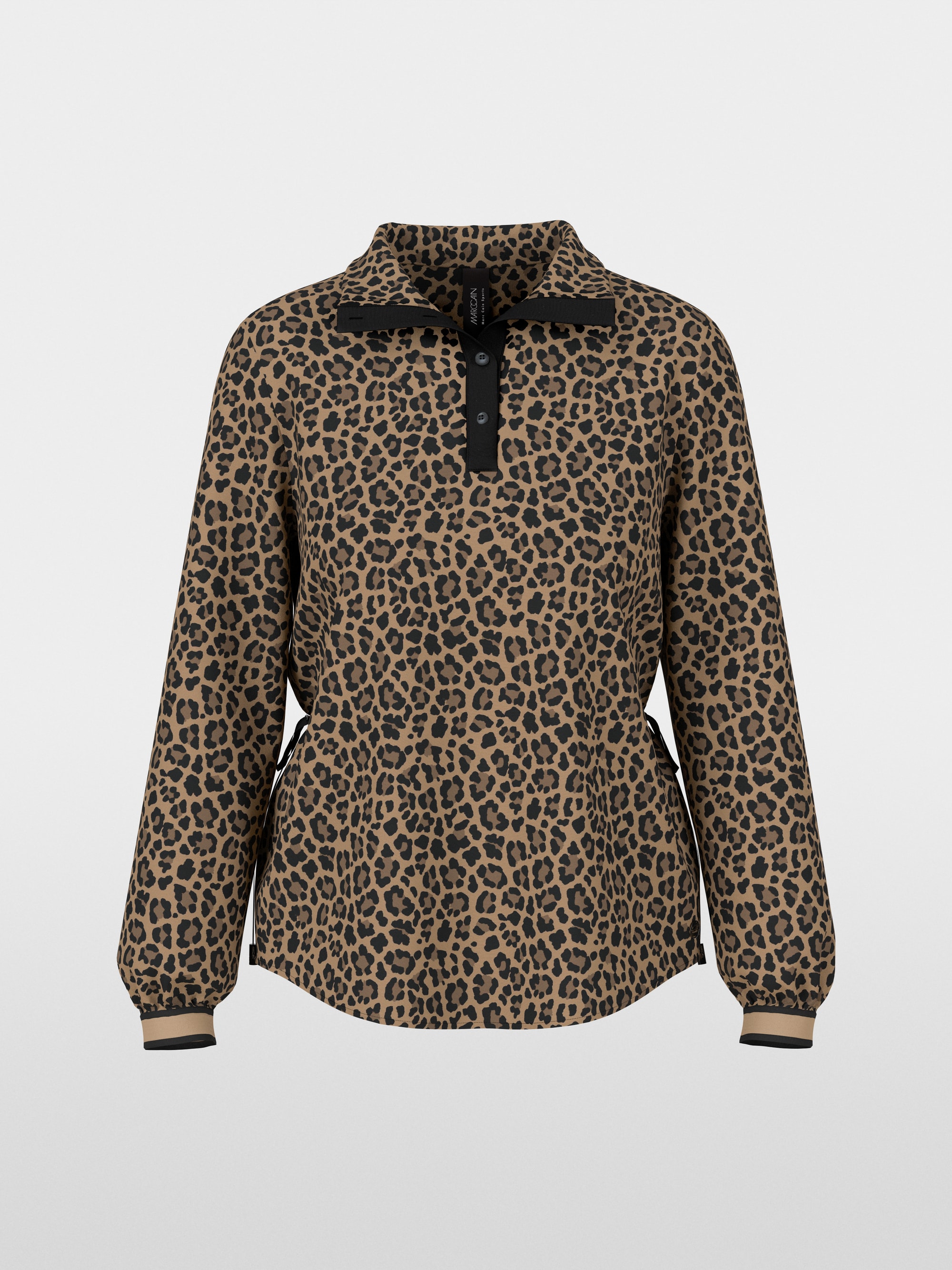 Viscose blouse with leopard print