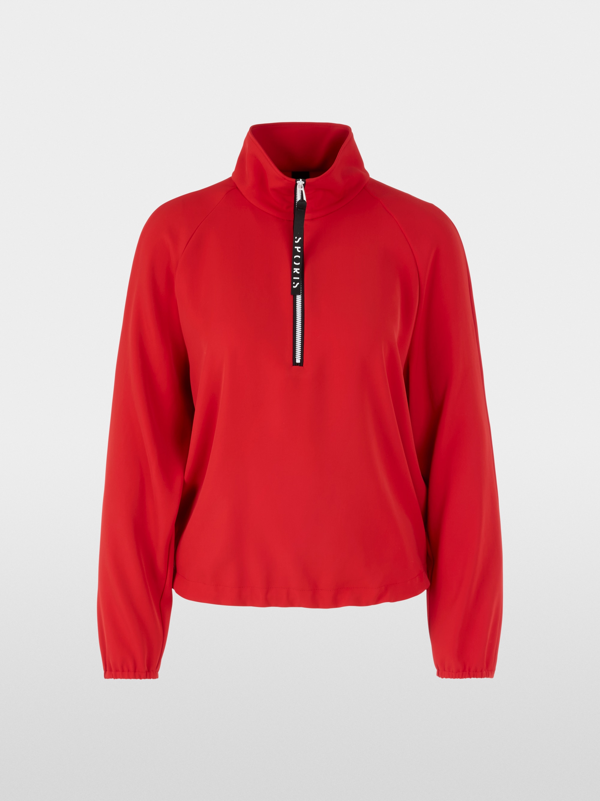 Blouse shirt with zip and drawstring