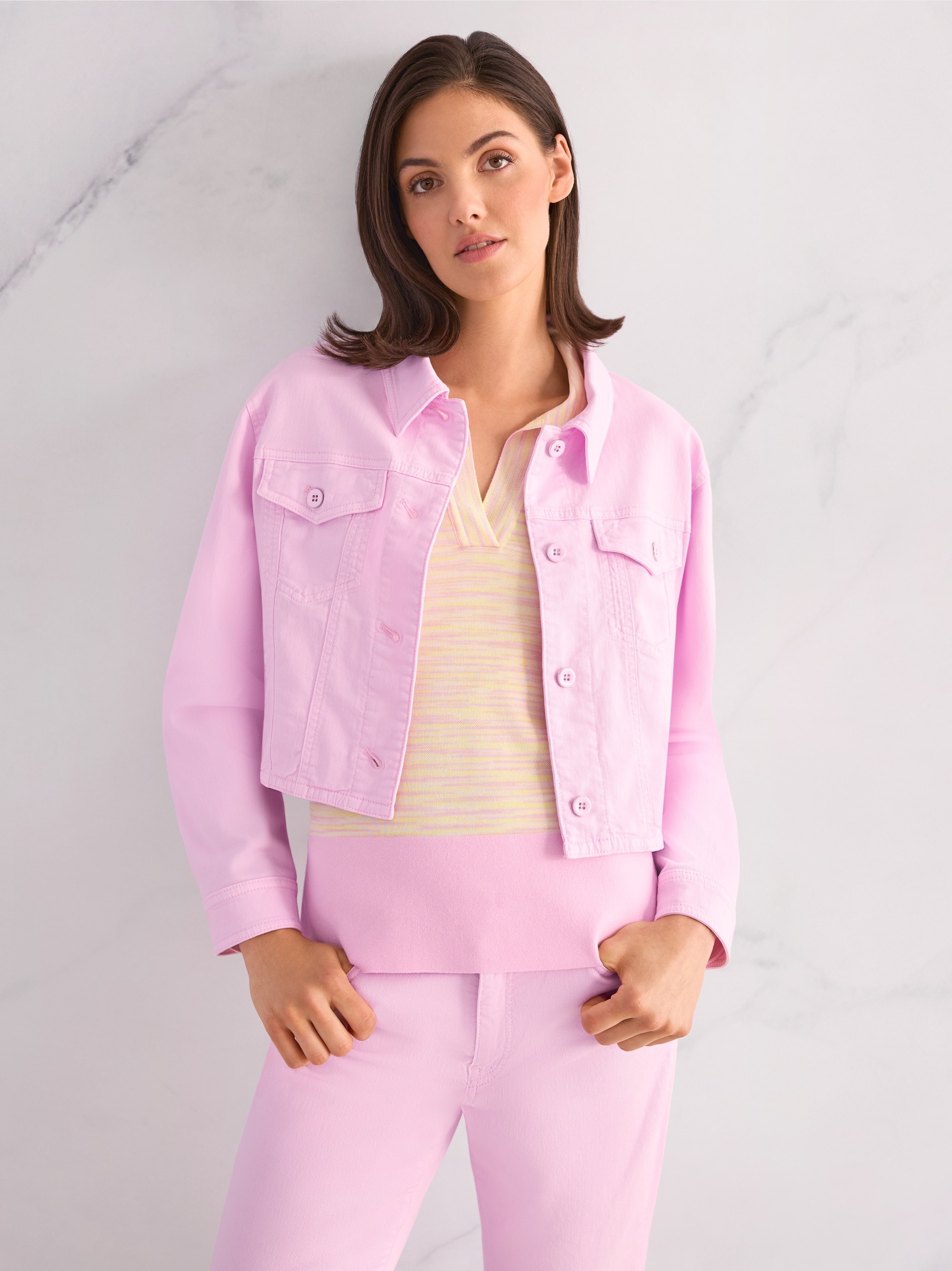 Veste en jean courte en coton stretch