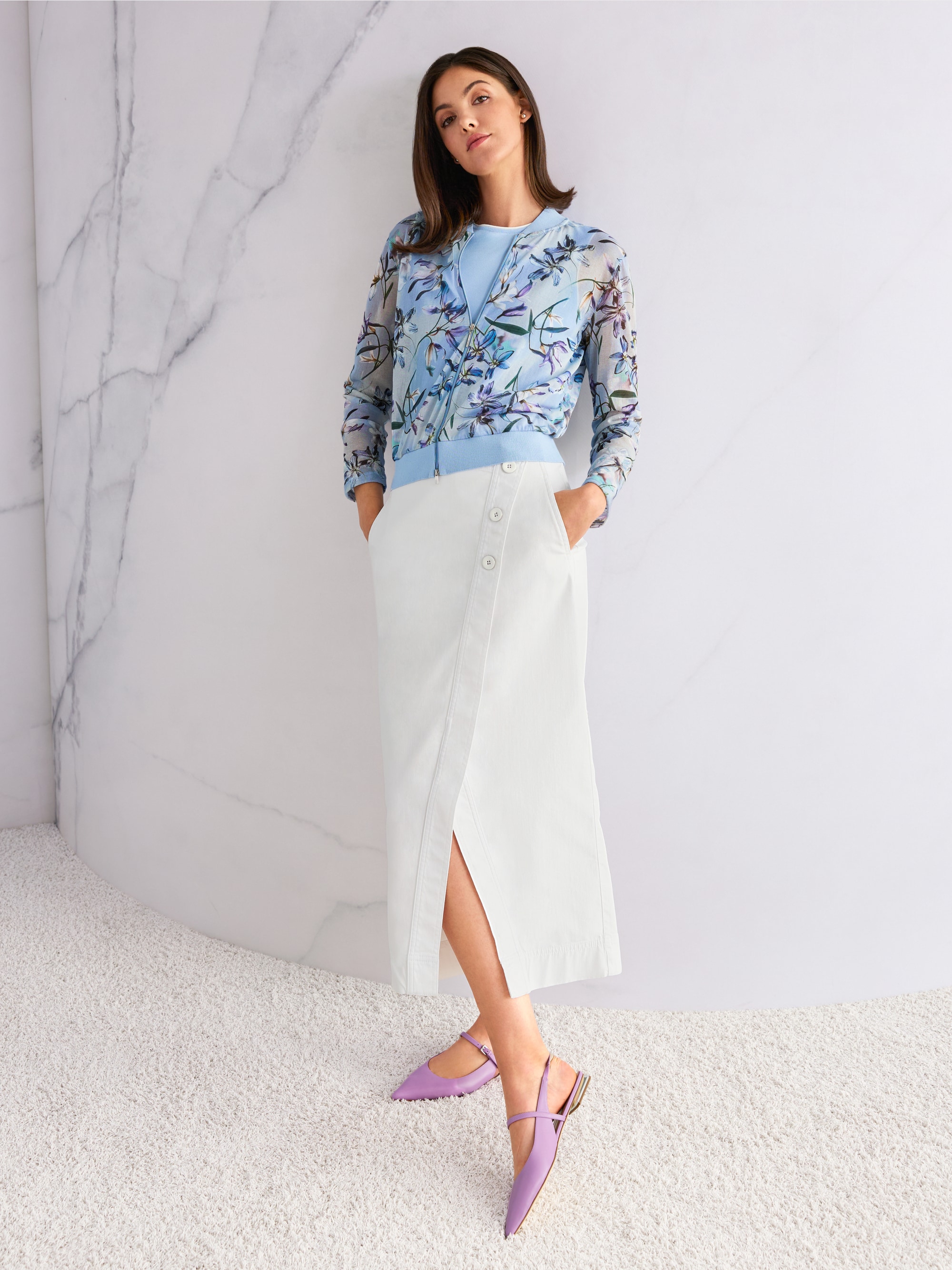 ‘Rethink Together’ viscose blend top