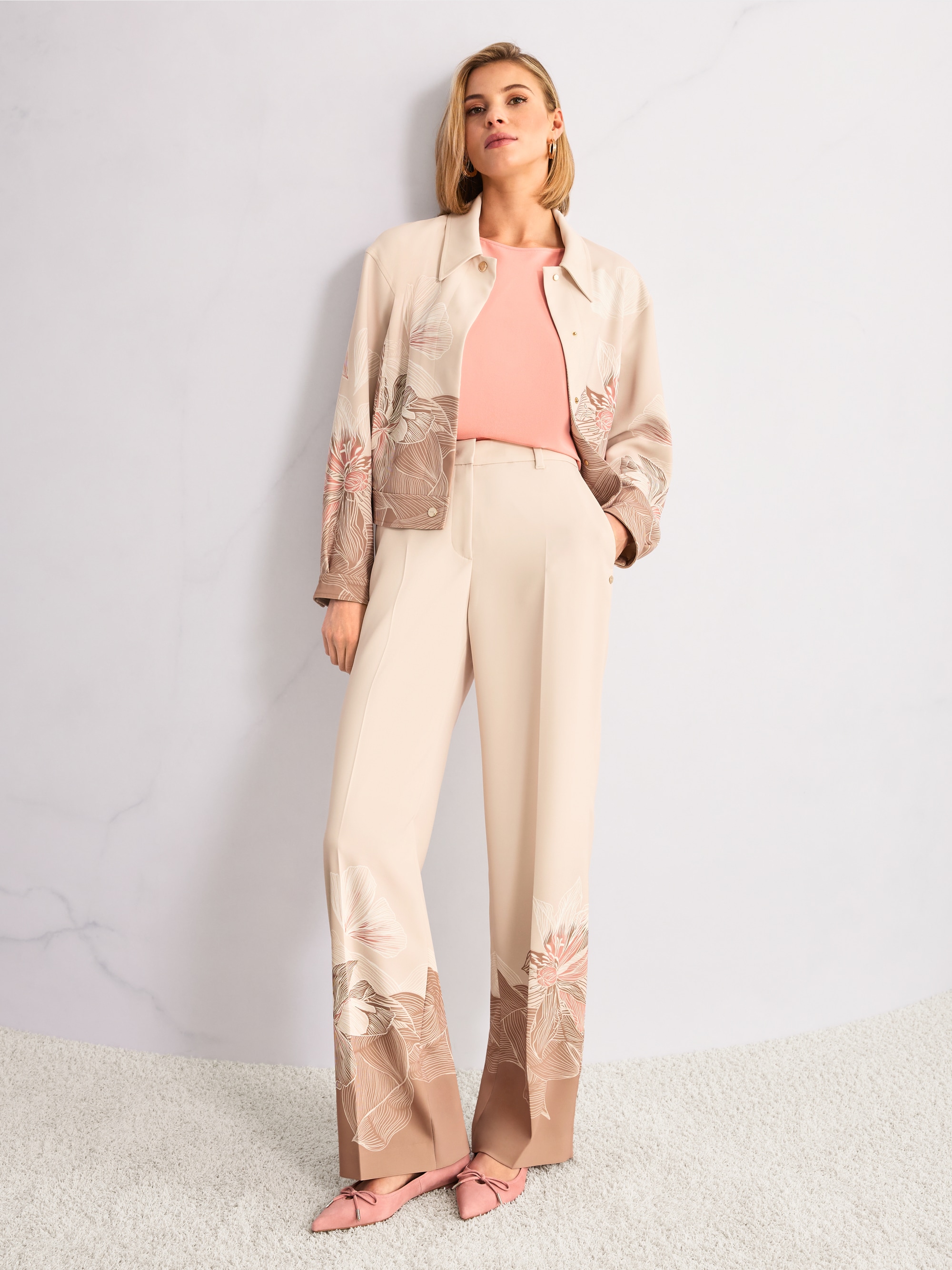 WUKARI wide high waist fabric trousers