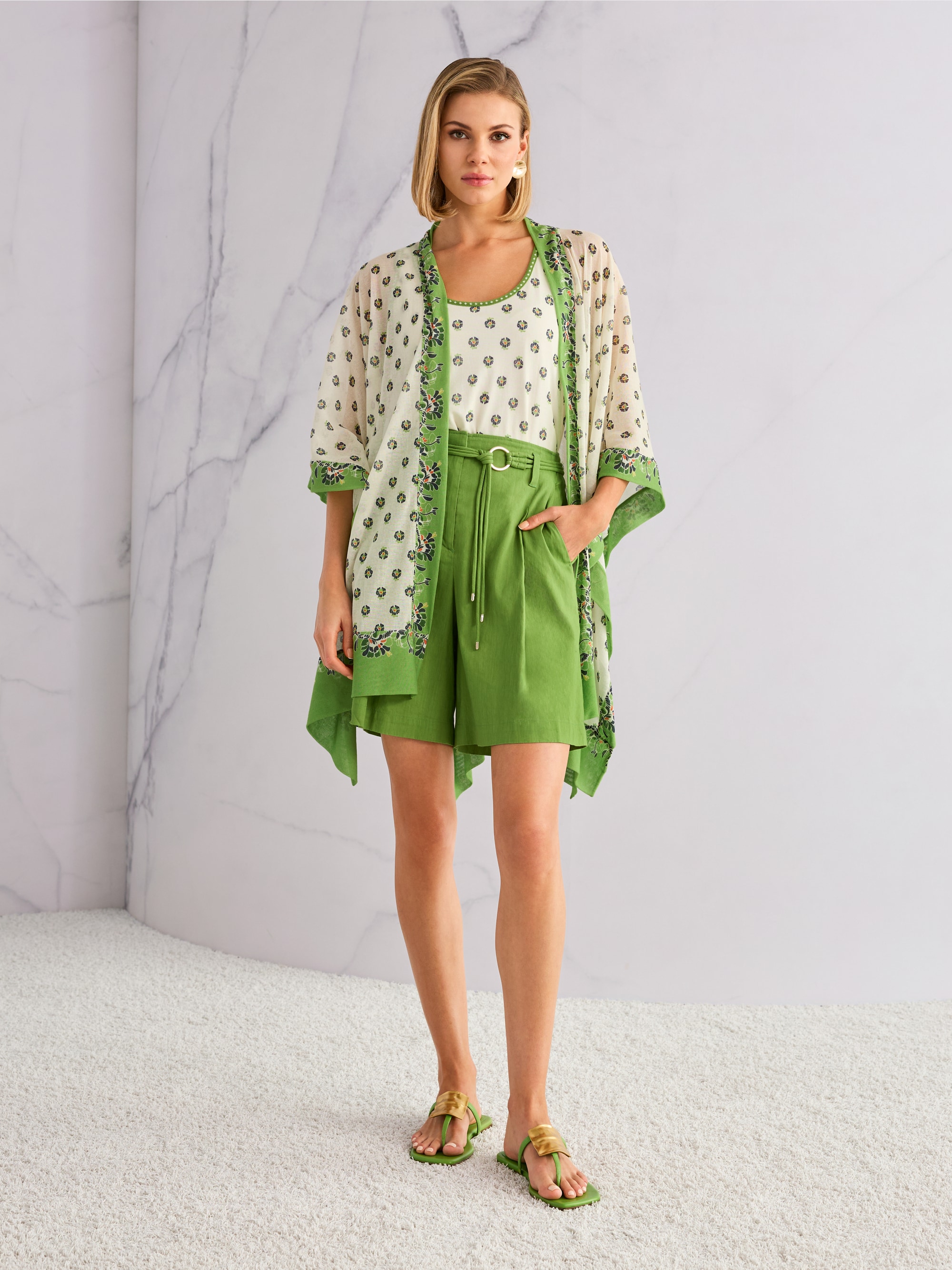 WARANGAL linen blend shorts