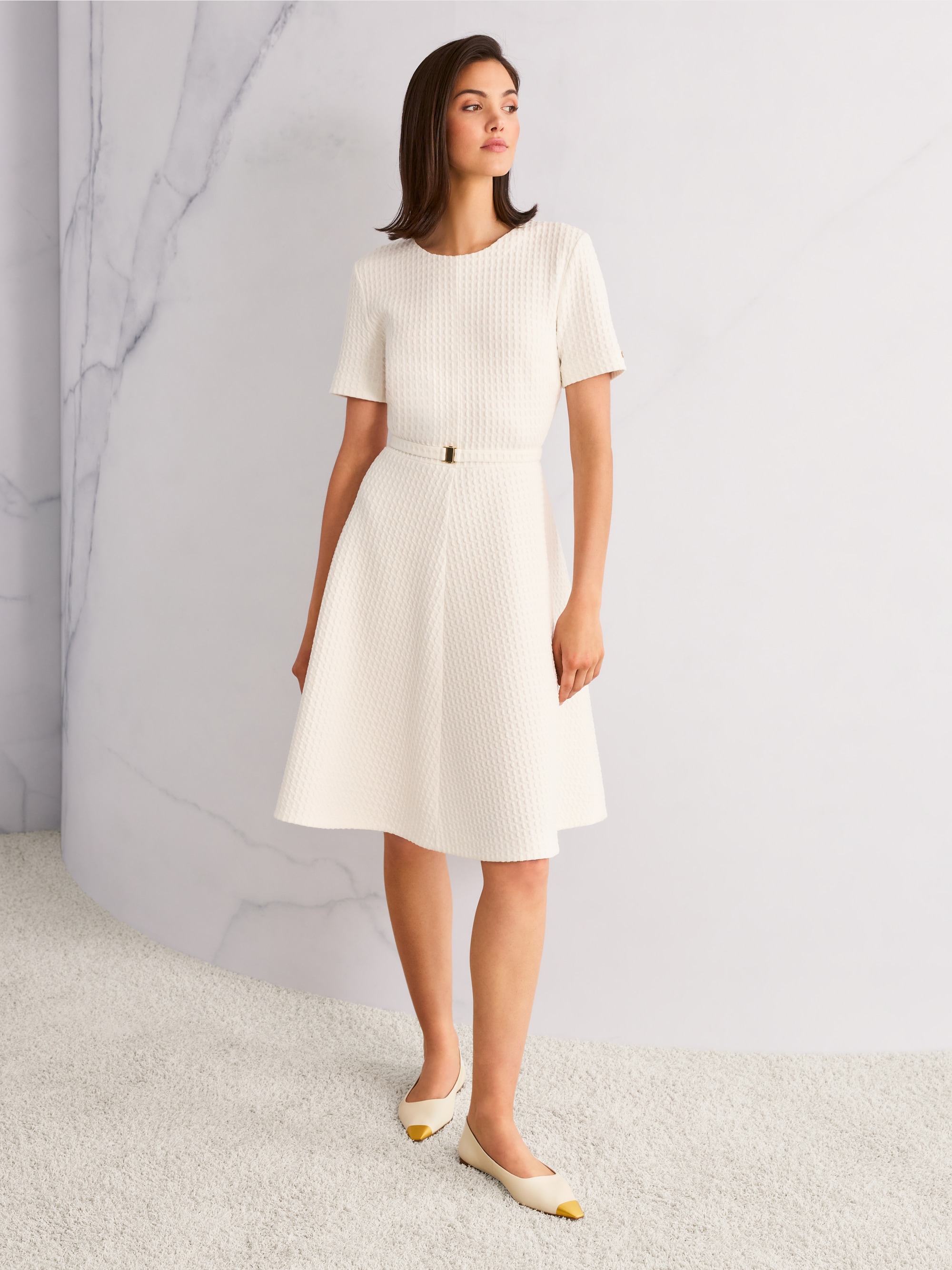 Leather ballerina flats