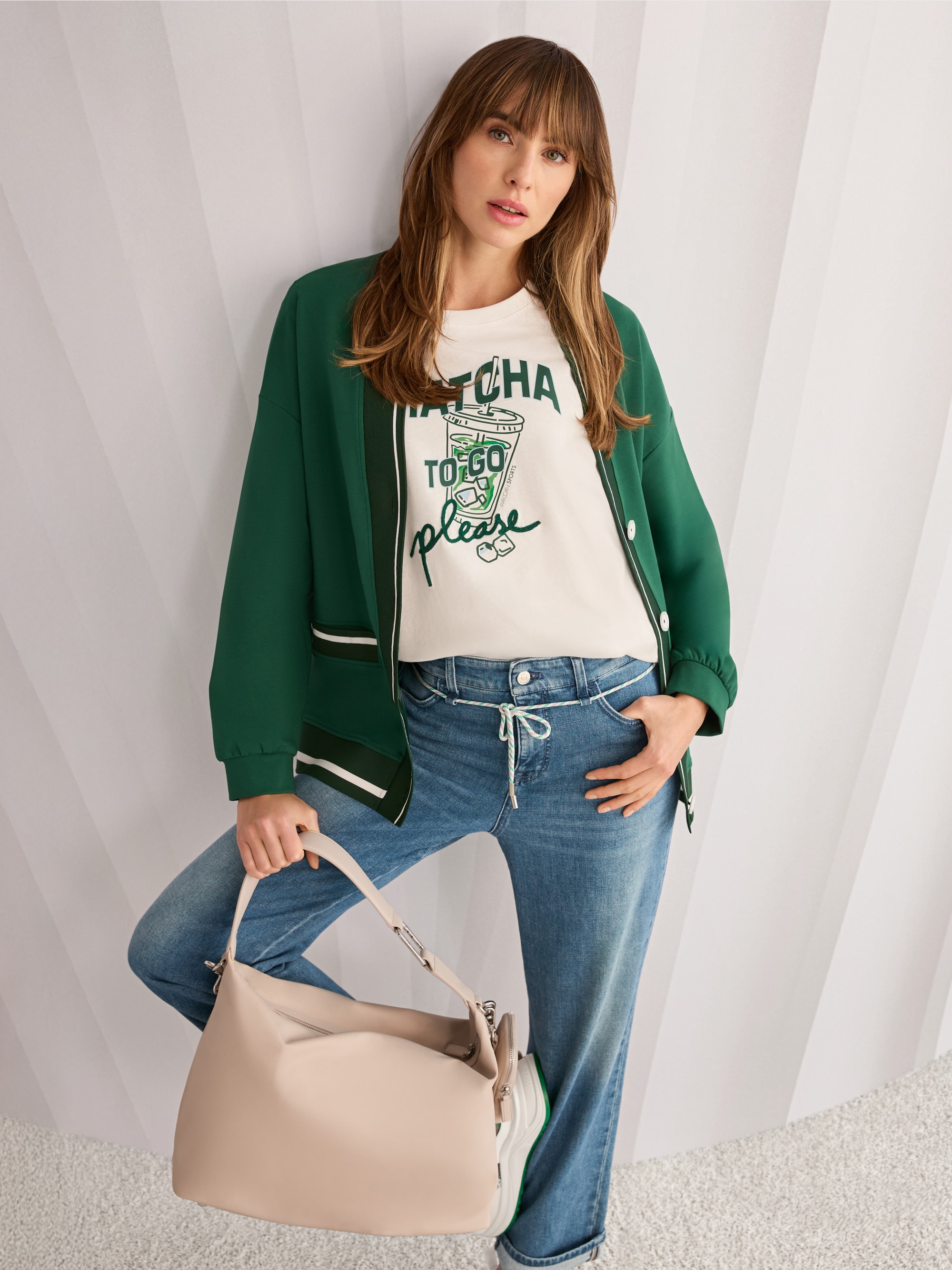 ‘Rethink Together’ matcha print shirt