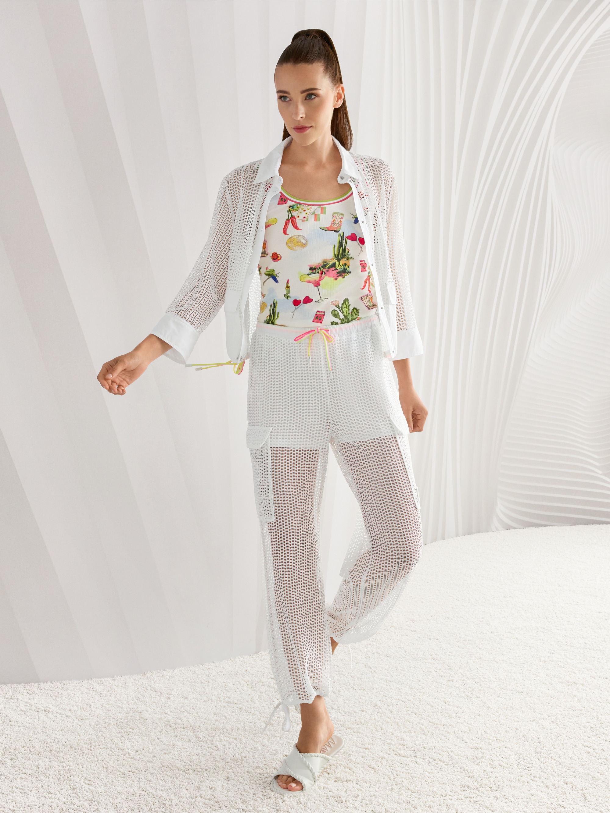 Ribbed top with print