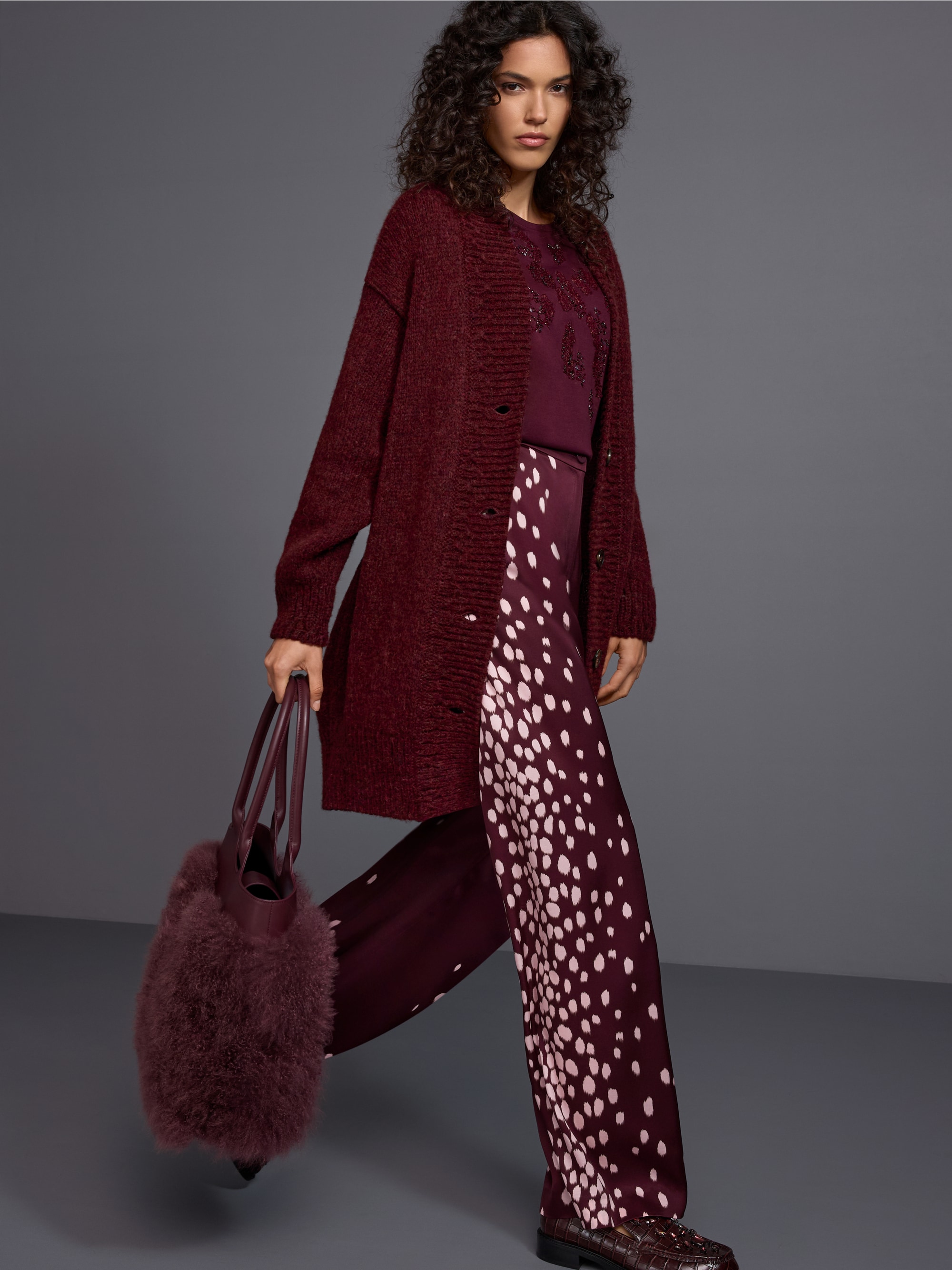 Manteau en maille grossière 