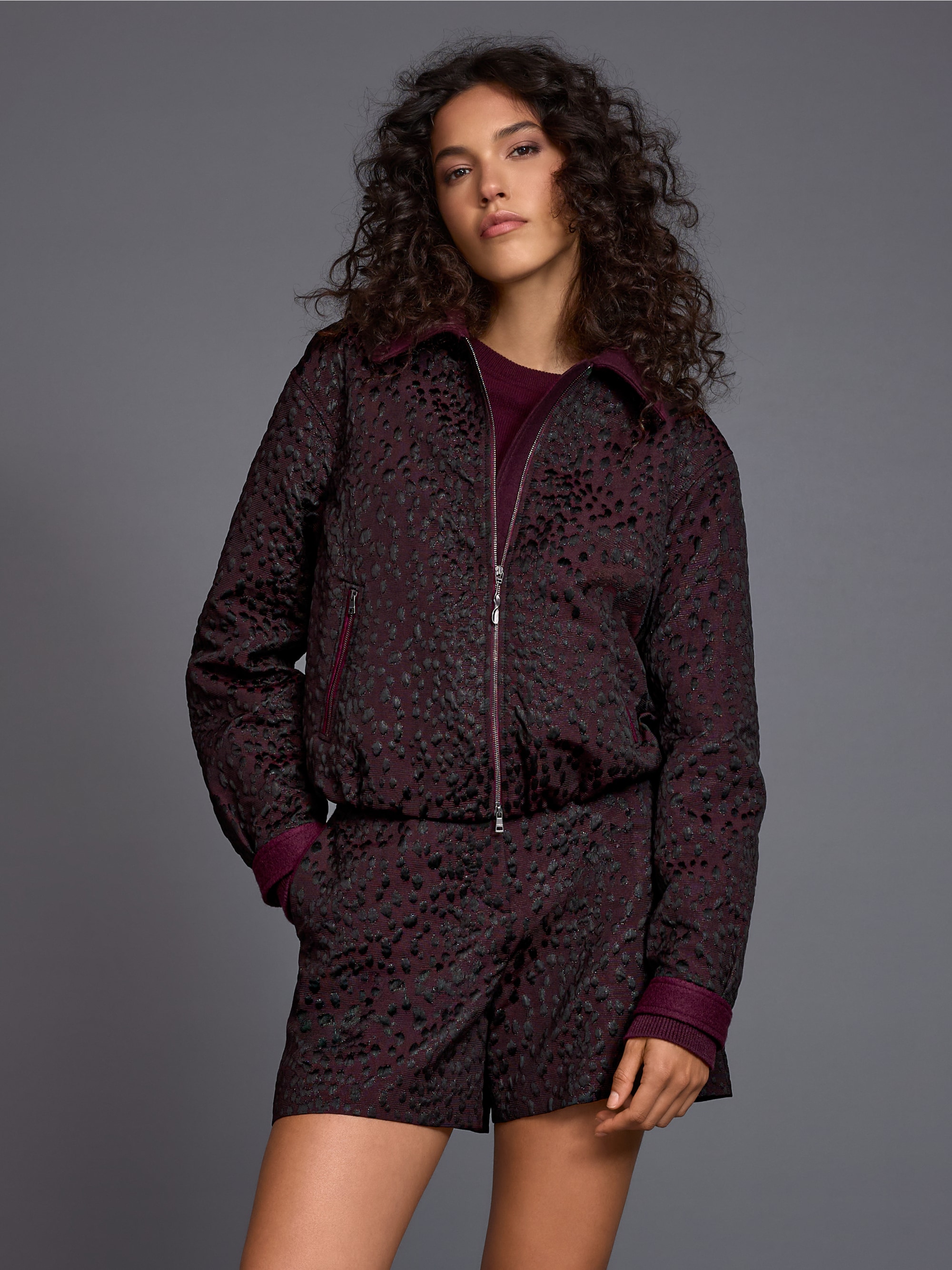 Veste à motif texturé