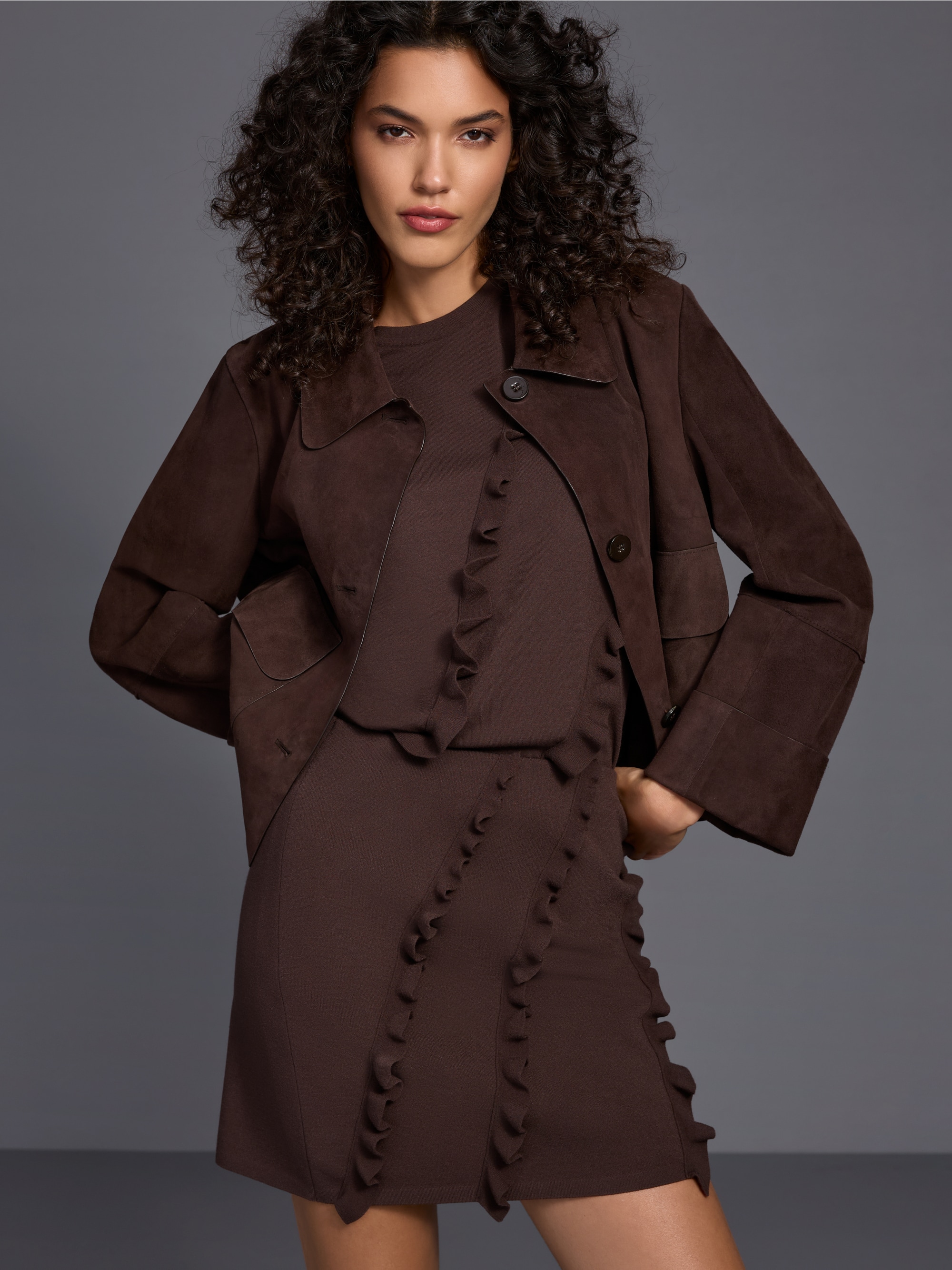 Suede blazer