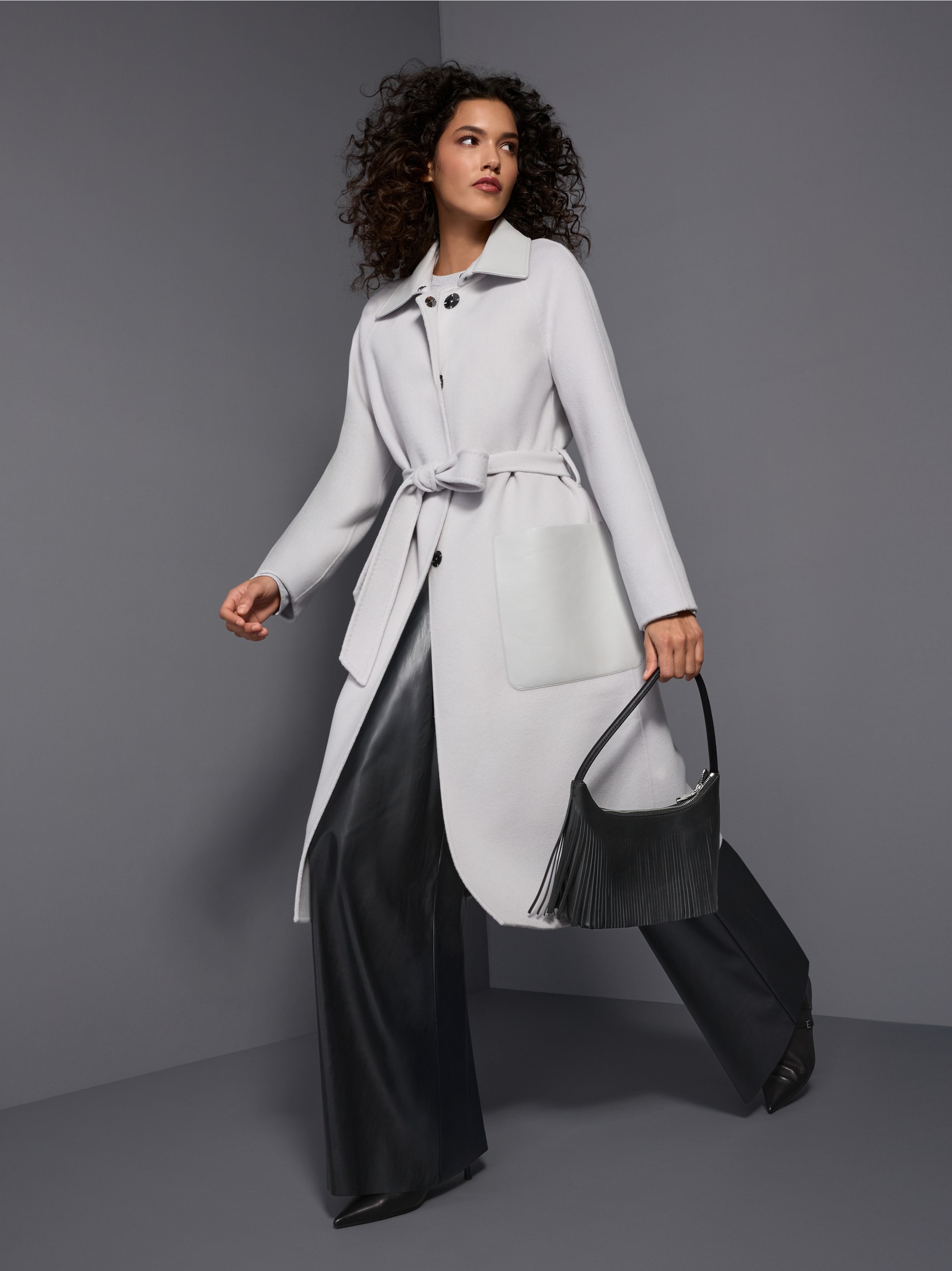WINNIPEG wide fit faux leather trousers