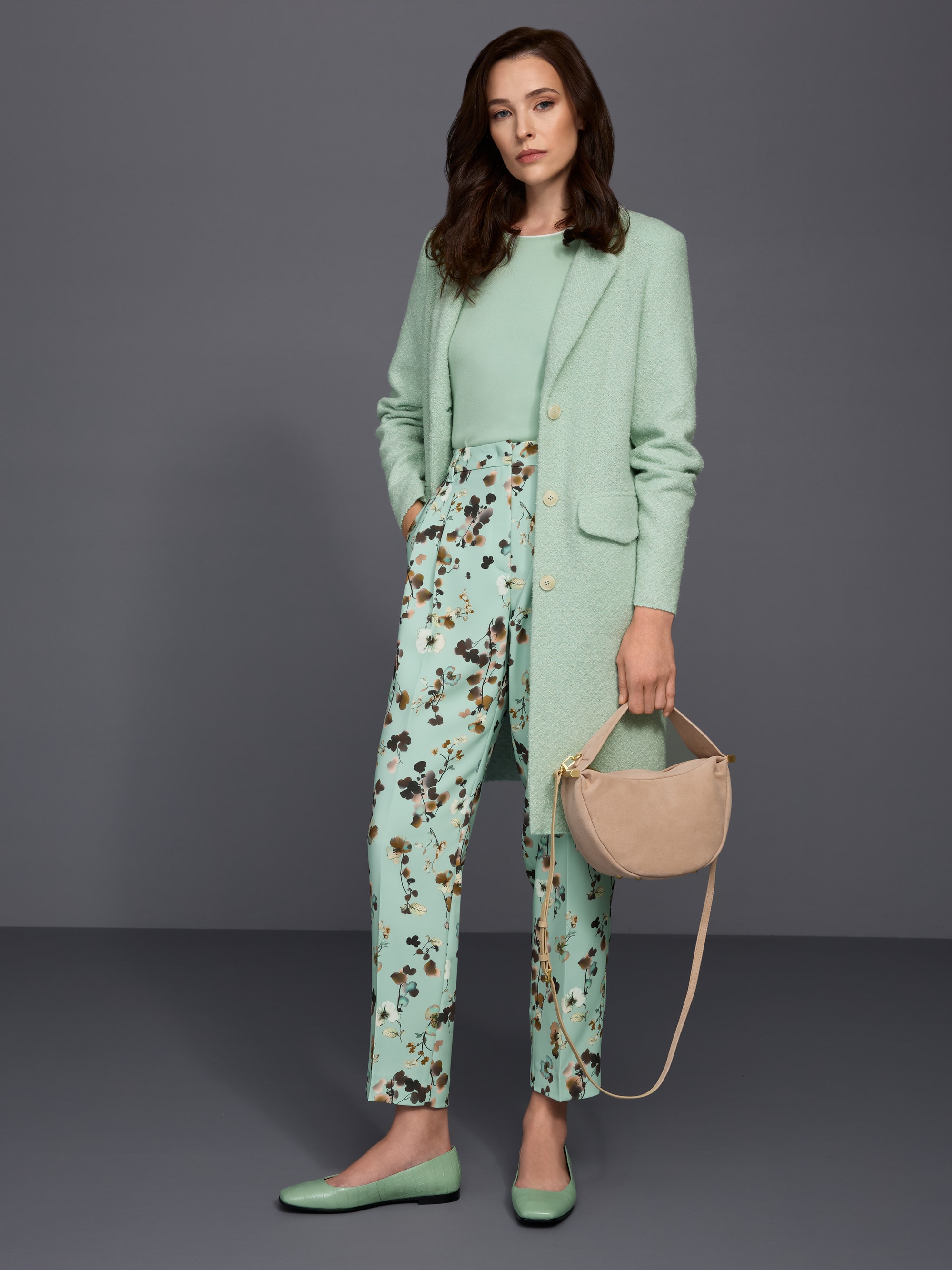 Faqus floral print trousers