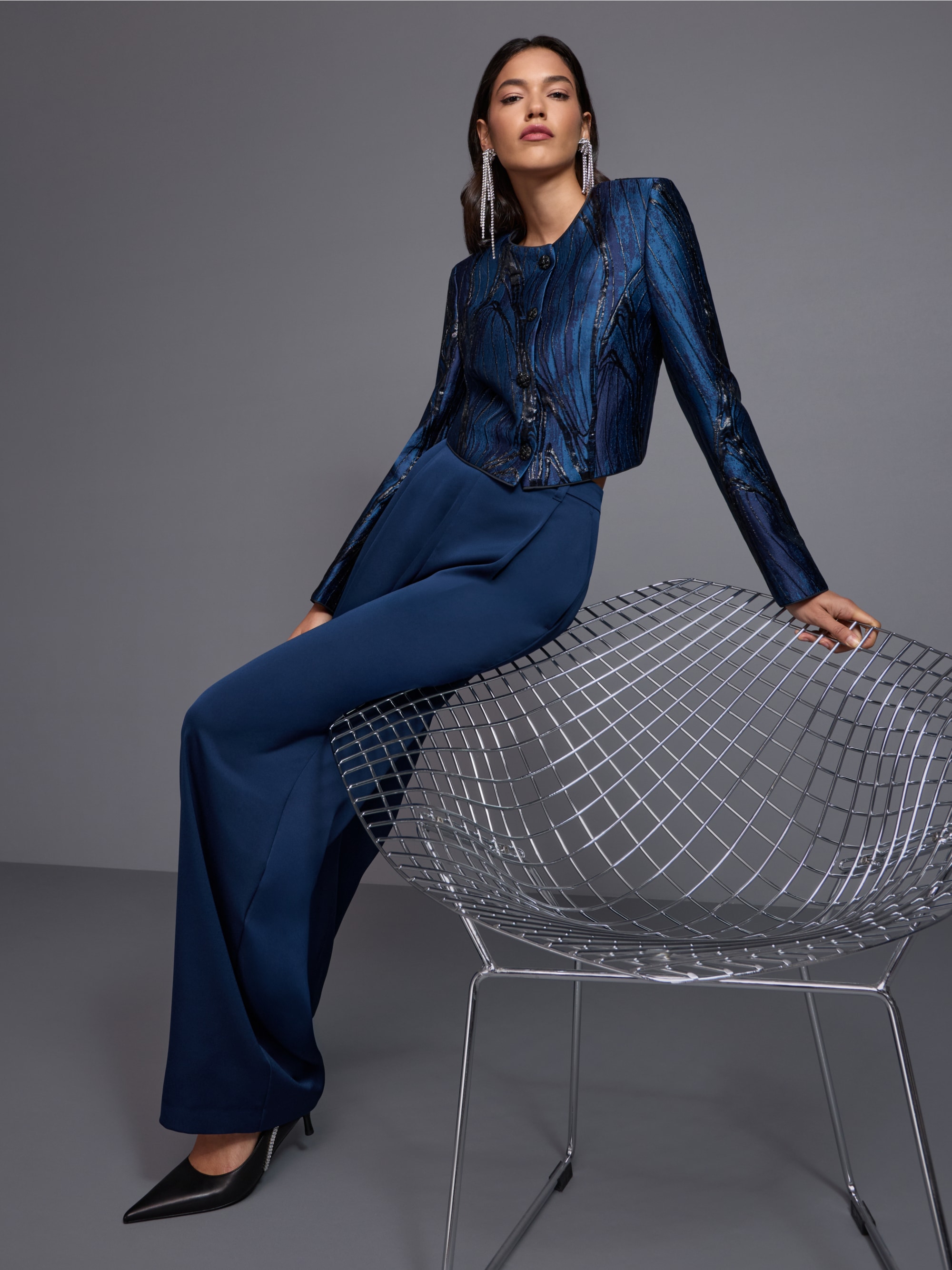 WEDI wide-cut pleated trousers