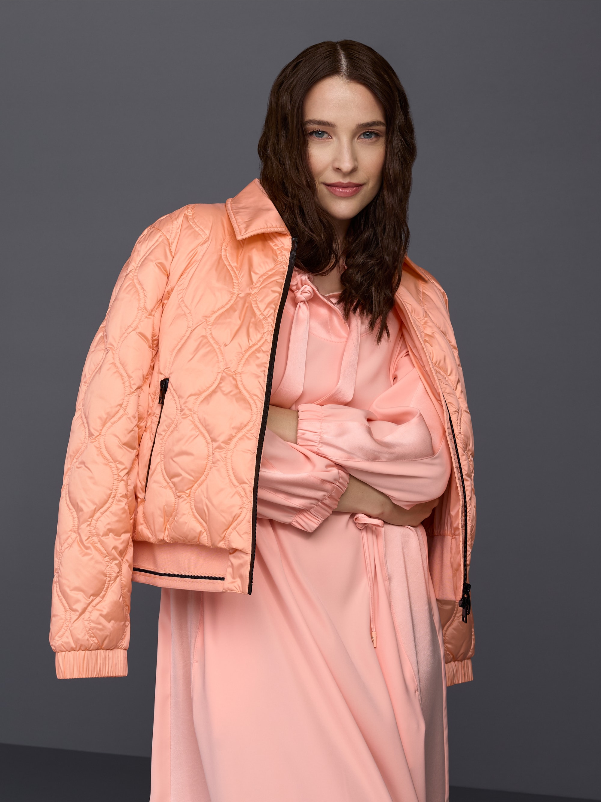 Veste matelassée avec détails contrastés