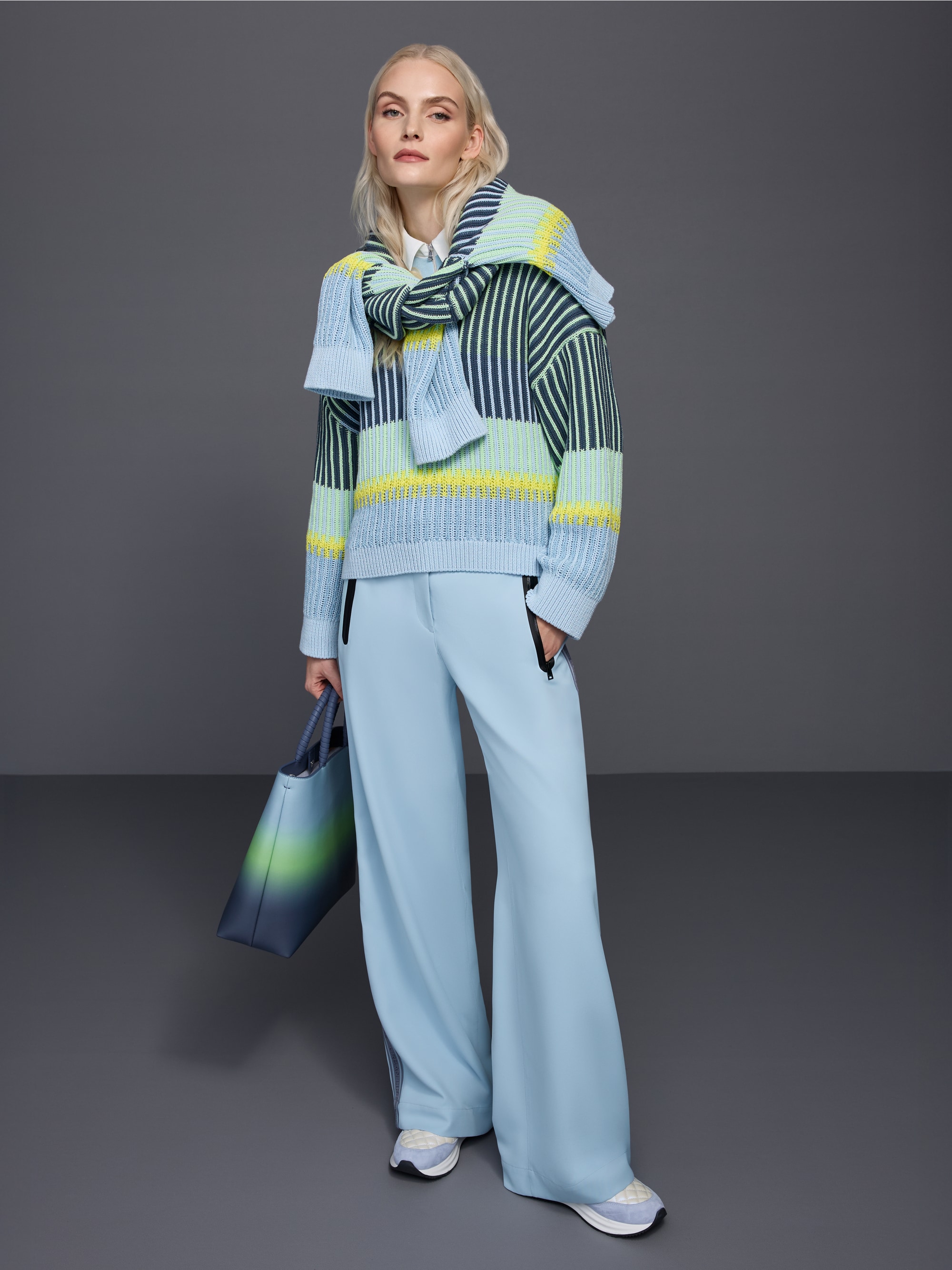 ‘Knitted in Germany’ striped cardigan