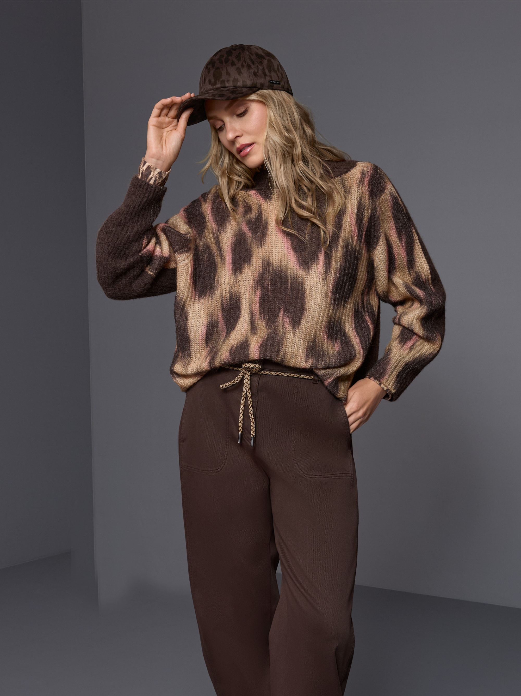 ‘Knitted in Germany’ leo print jumper