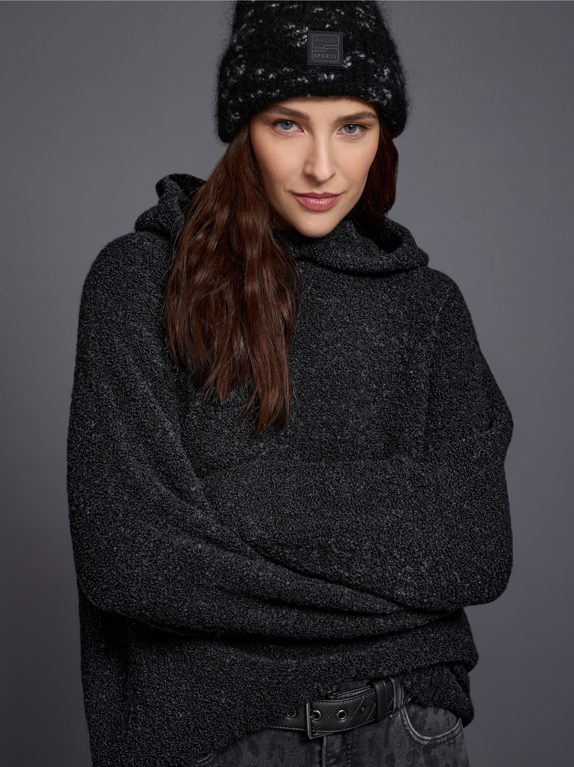 ‘Knitted in Germany’ oversized hoodie