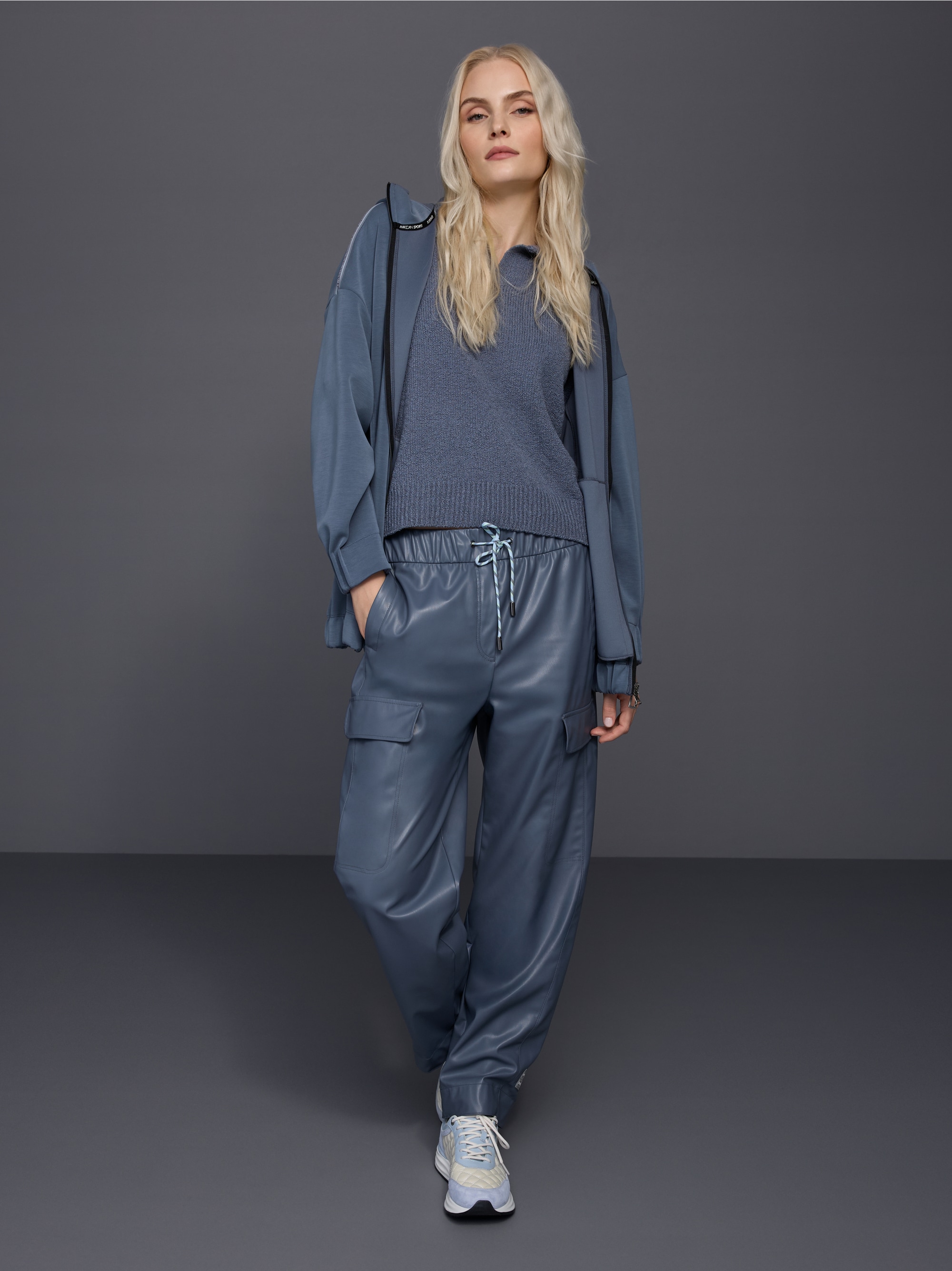 WUXI faux leather trousers