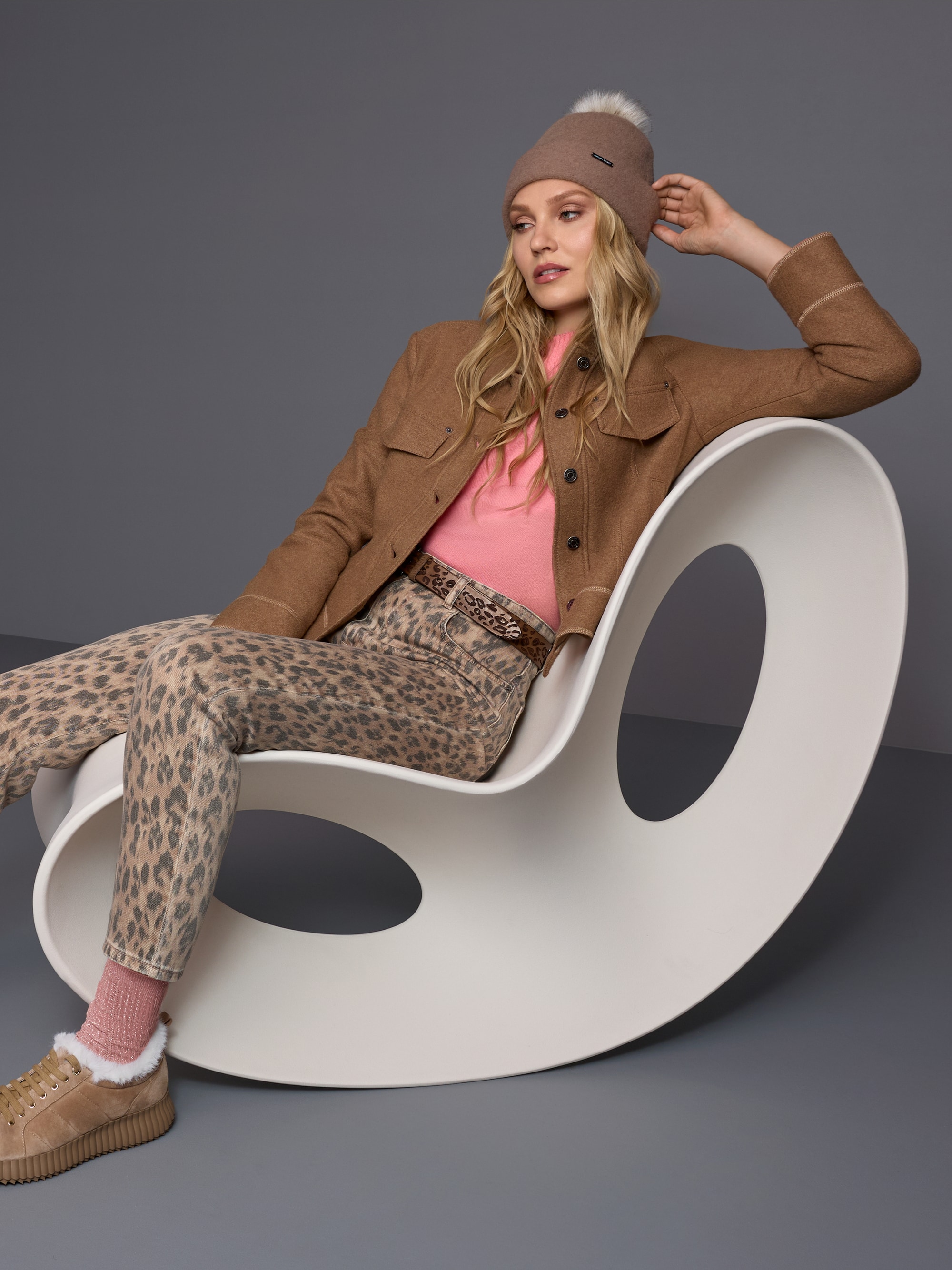 FEURA feminine fit leopard print jeans