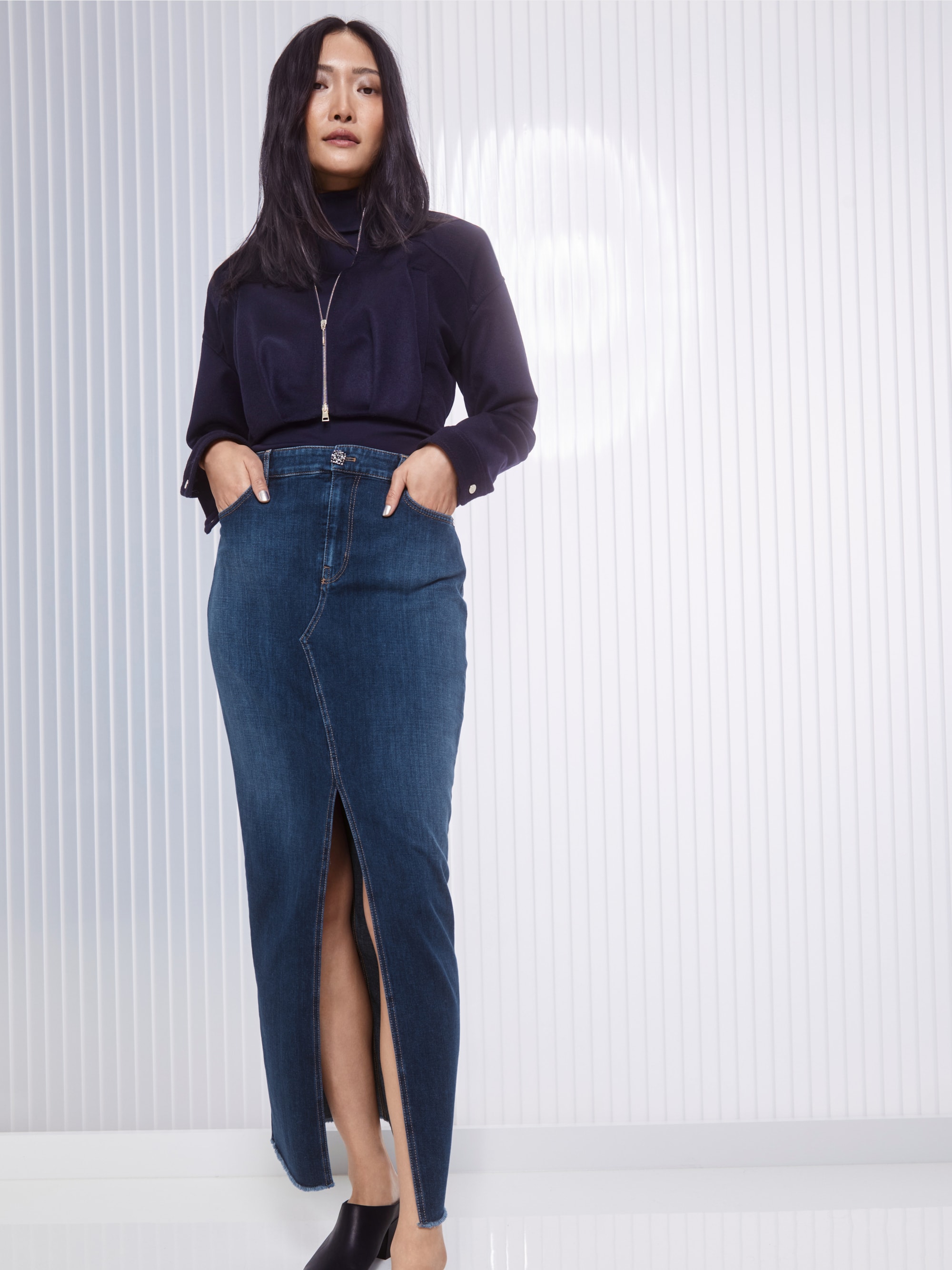 Jupe longue en denim "Rethink Together"