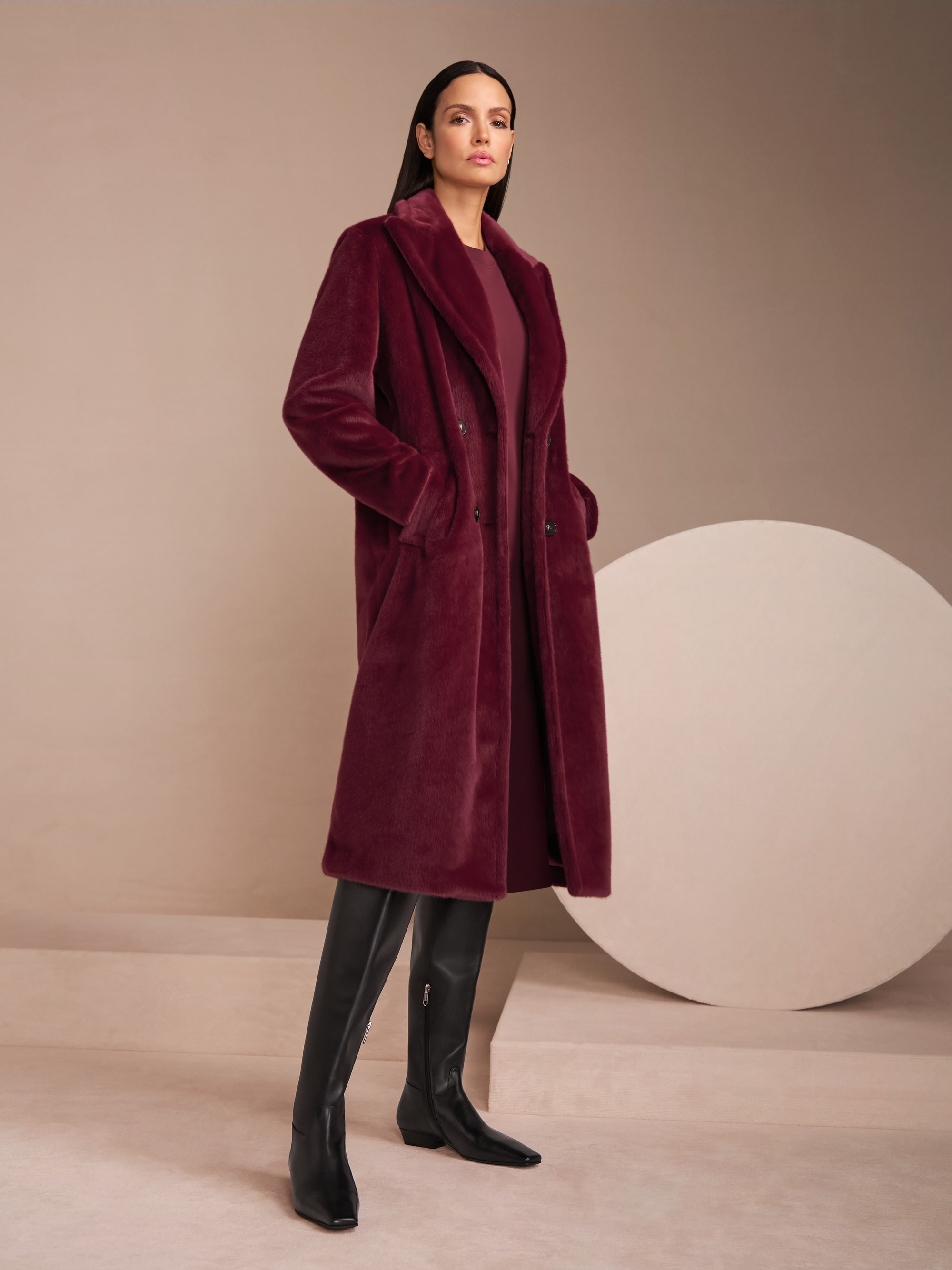 Manteau moelleux à col