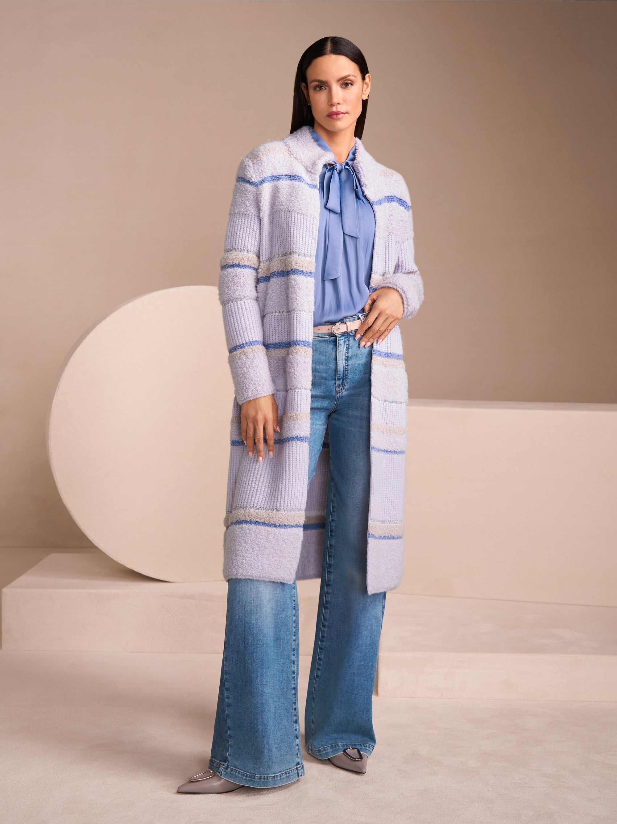 Lange gebreide jas, Knitted in Germany