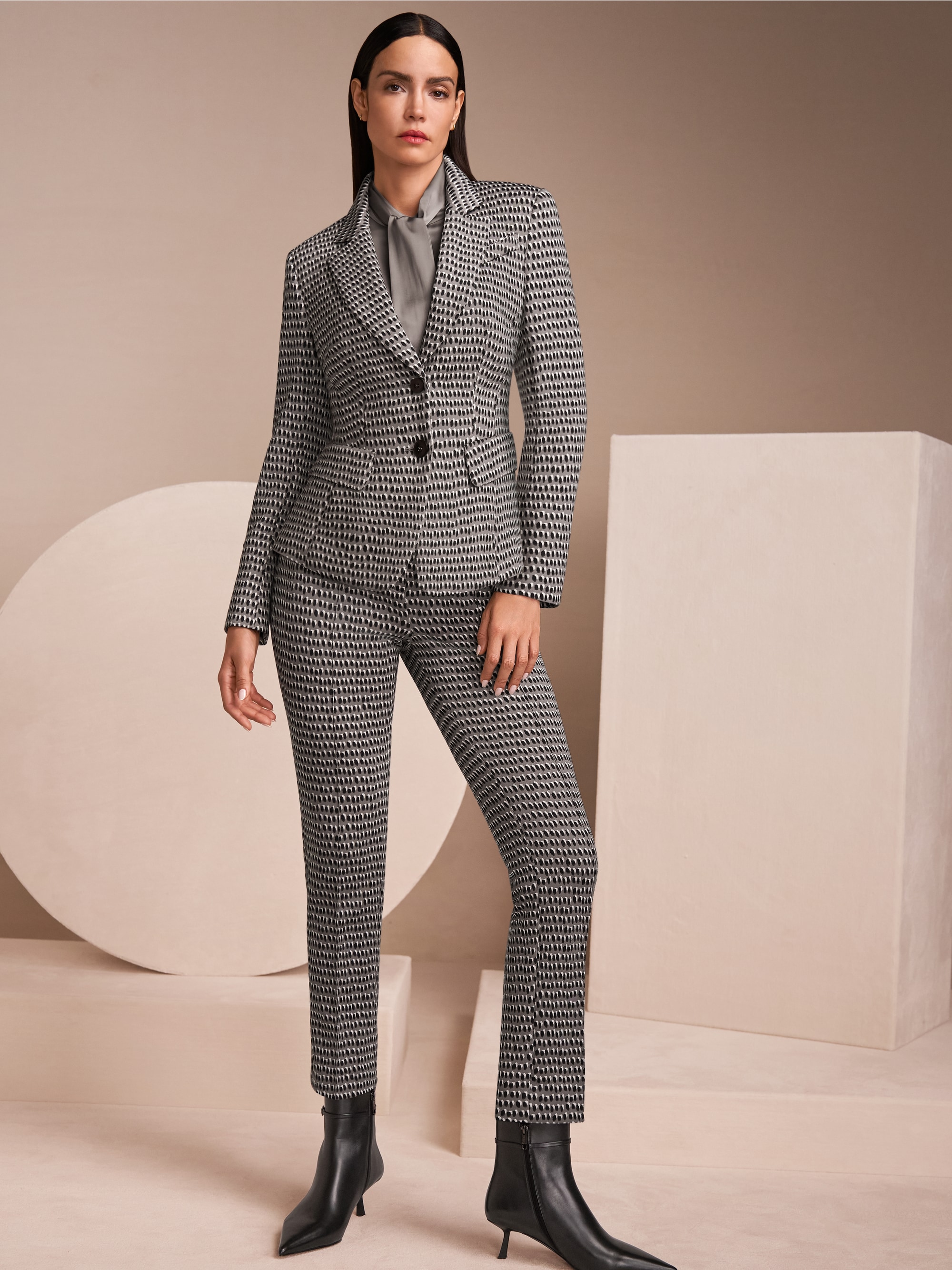Blazer with tie belt