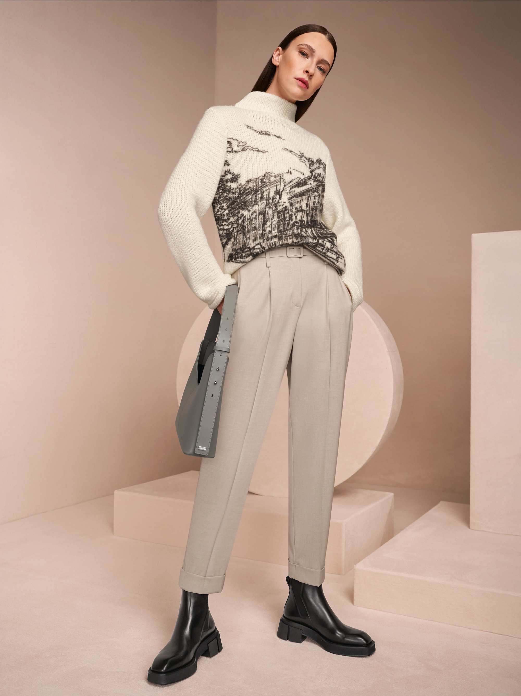 Knitted in Germany jumper with motif