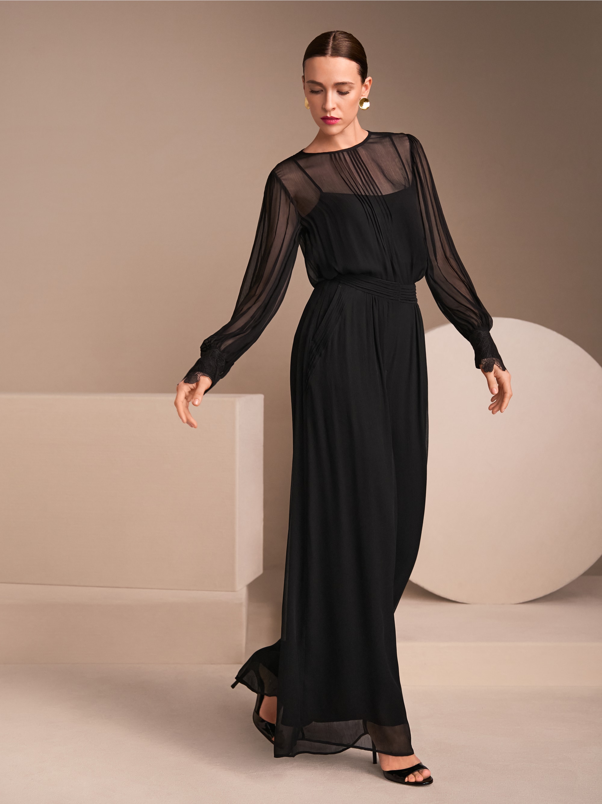Blouse van zachte viscosecrêpe