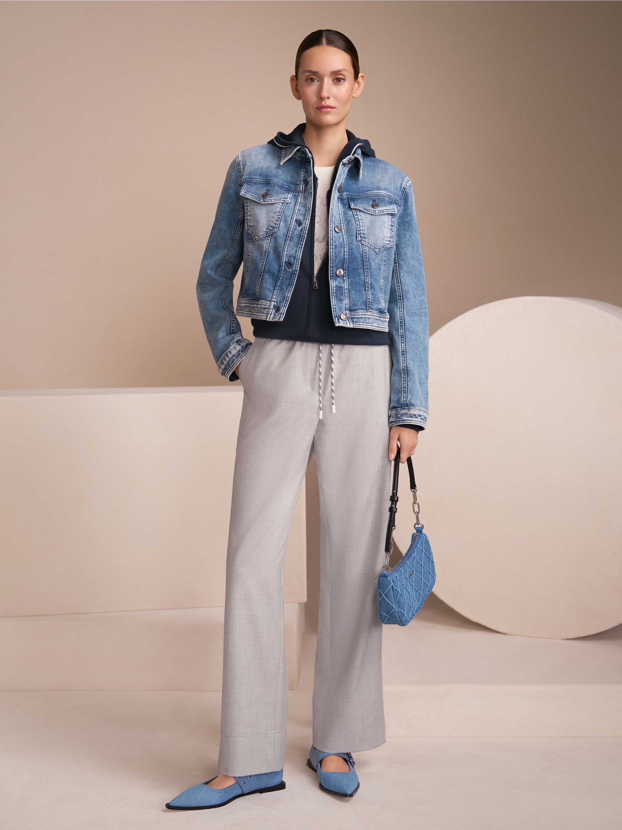 Kurze Jeansjacke "Rethink Together"