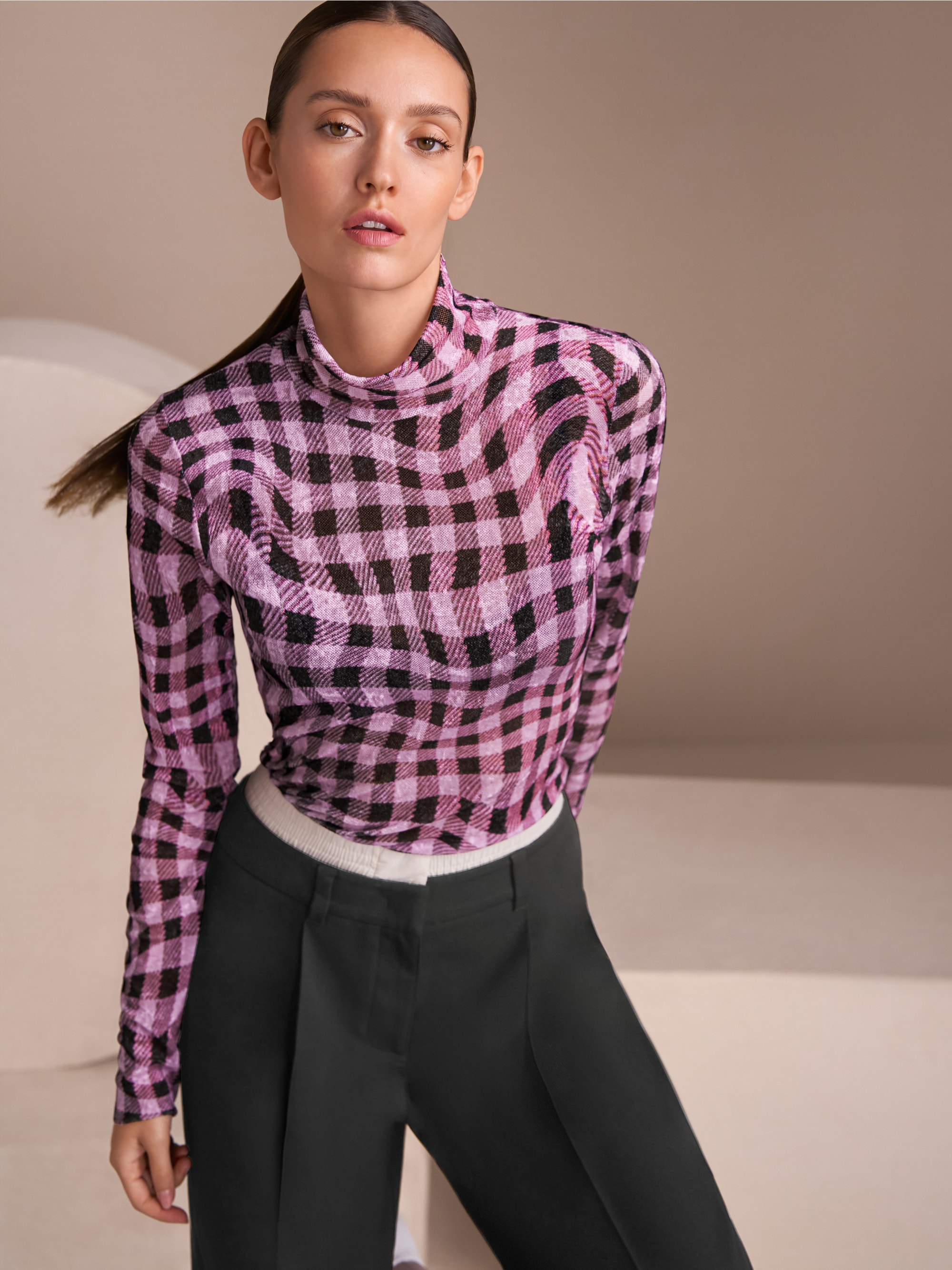 Langarmshirt mit Turtleneck