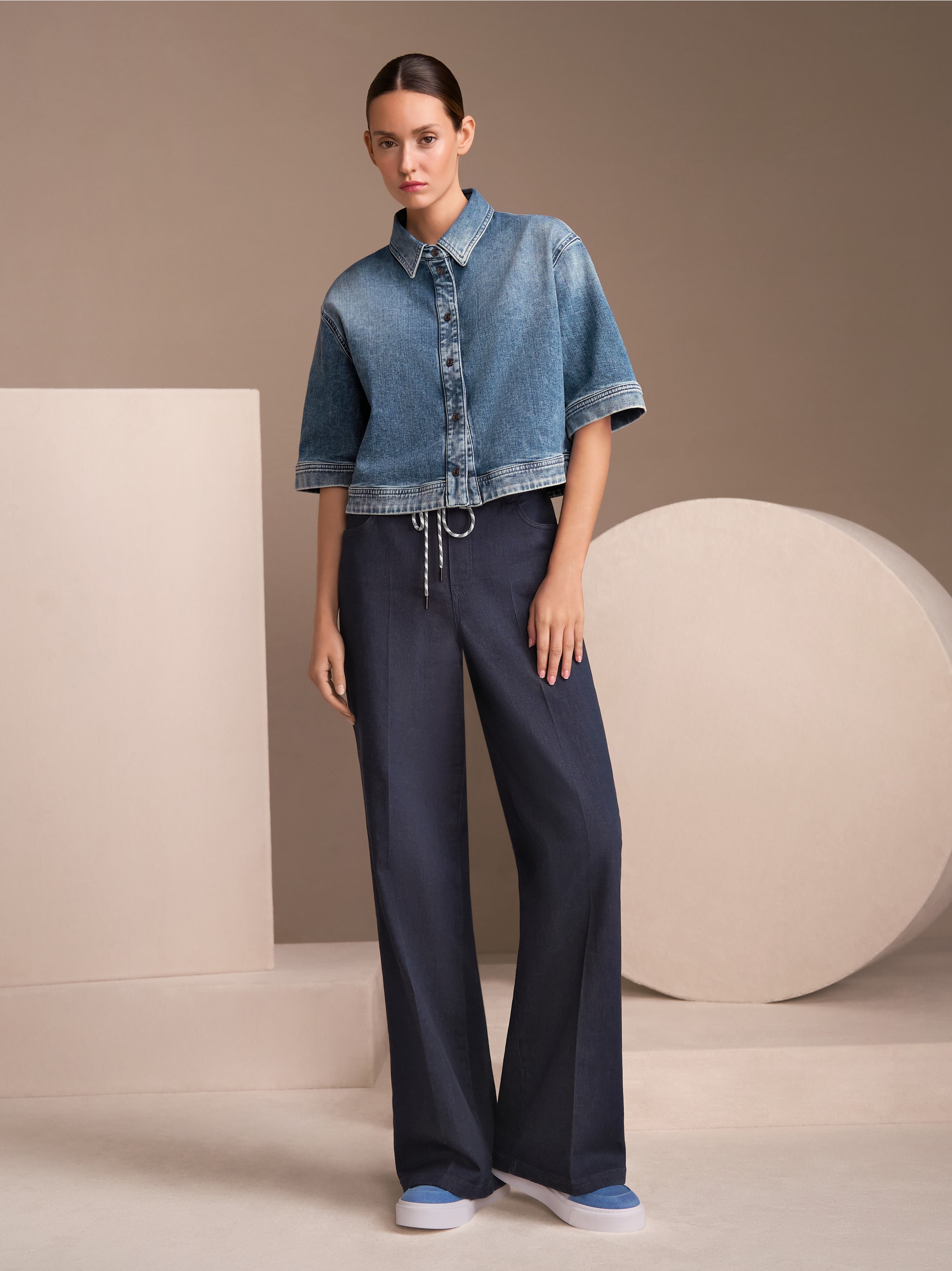 Jeansbluse "Rethink Together"